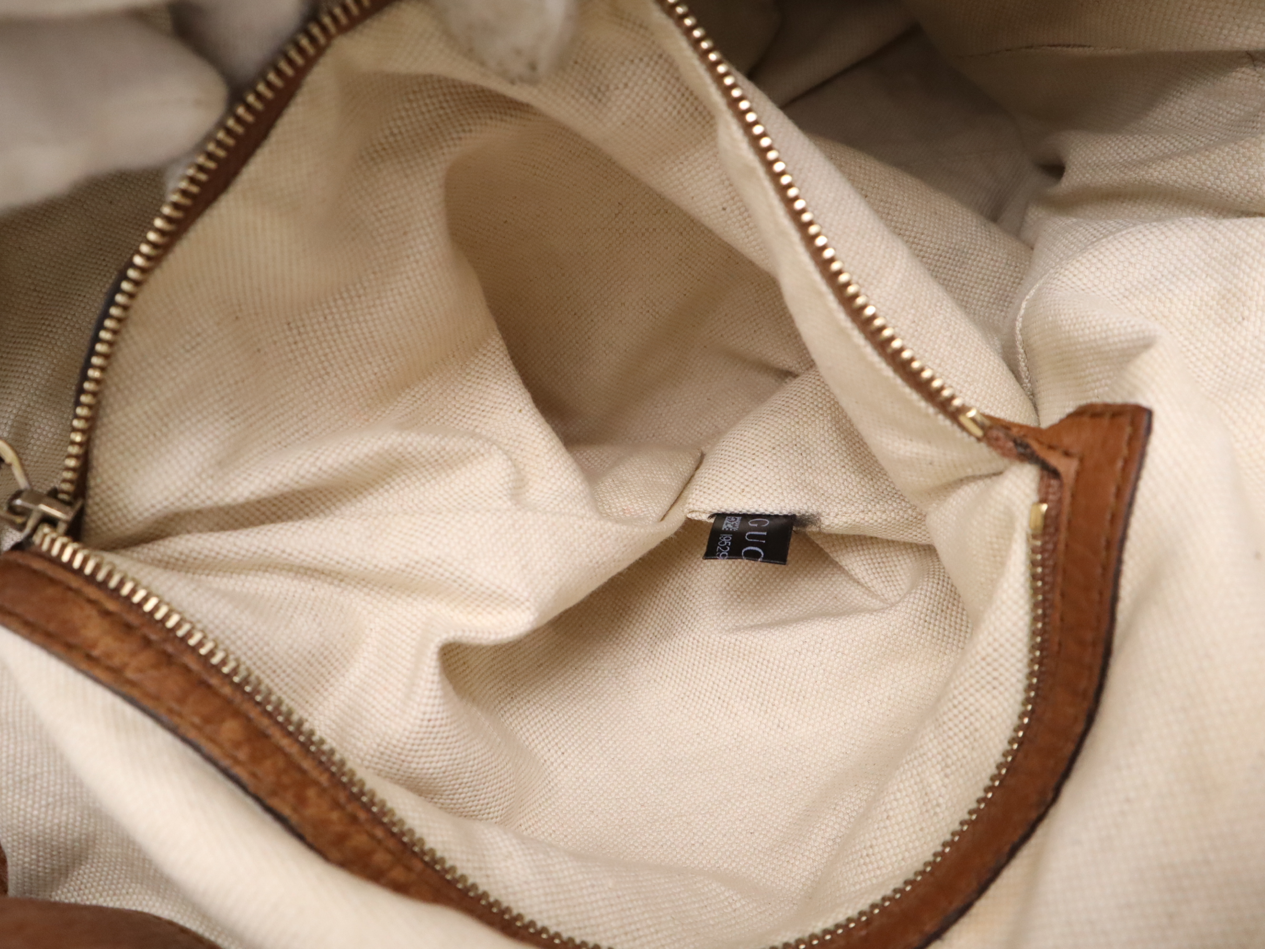 269949 Canvas x Leather GG Canvas Bella Tote Bag Brown GD Hardware Tote Bag — view 12