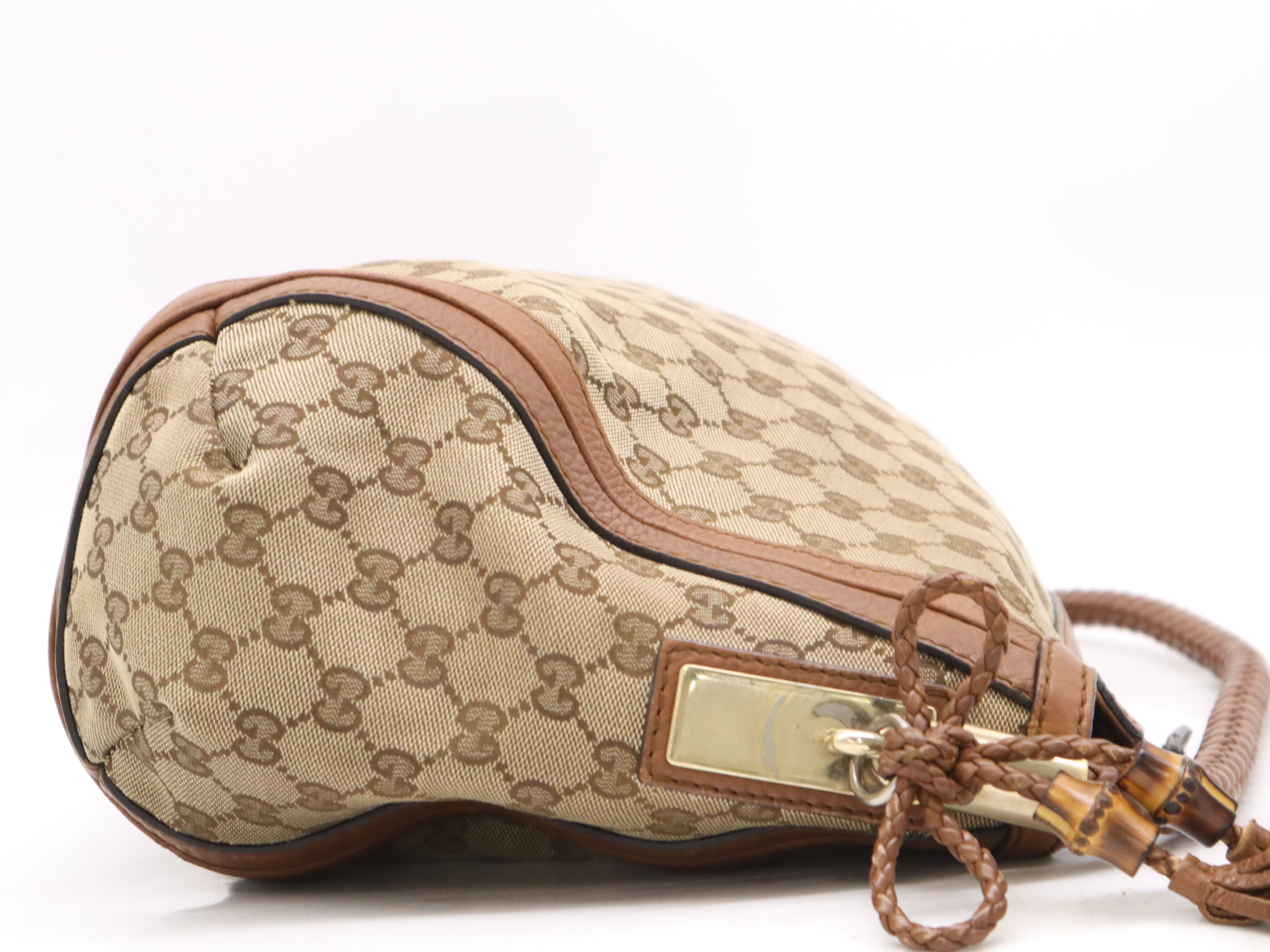 269949 Canvas x Leather GG Canvas Bella Tote Bag Brown GD Hardware Tote Bag — view 5