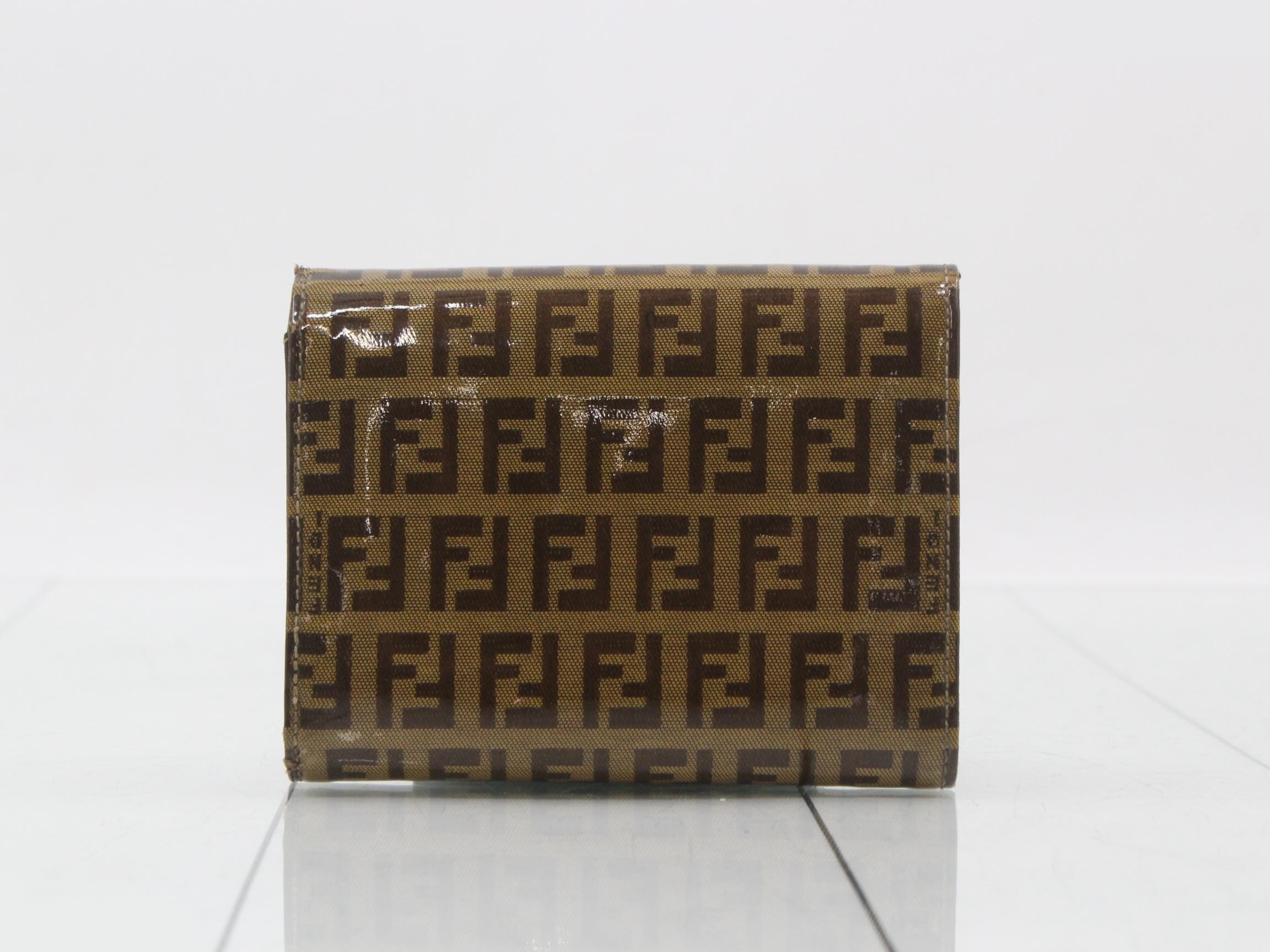 Zucchino FF Logo Hardware Leather Patent Enamel Bi-fold Wallet — view 2