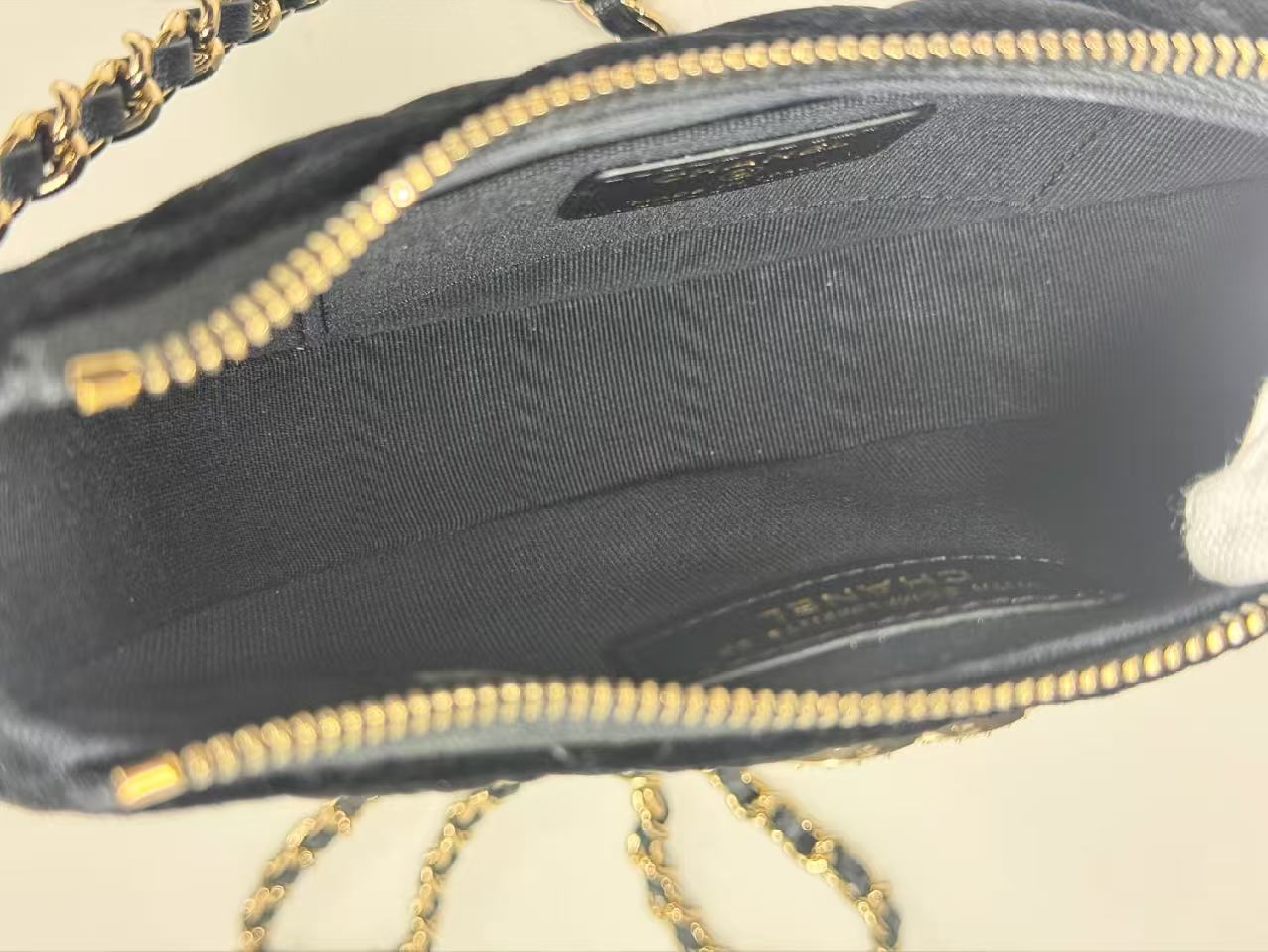 Black Matelassé Velour Hobo Bag, VIP G, Stored Item, W17/H11/D3cm (approx.), with Box, Dust Bag, Booklet, and Random Serial Number, Gold Hardware, LUP099E9 Shoulder Bag — view 13