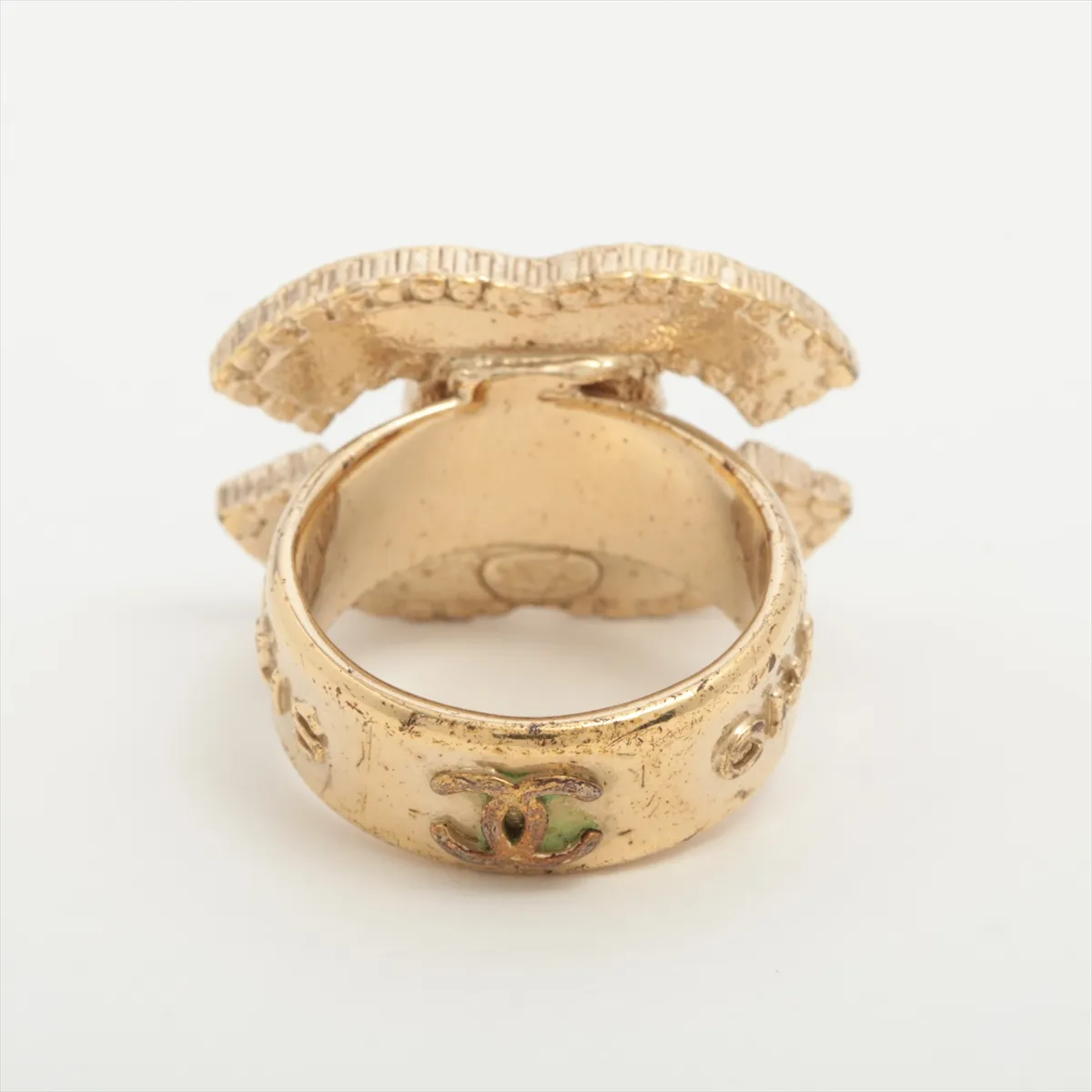 Cocomark 06A Ring GP x Rhinestone Gold — view 2