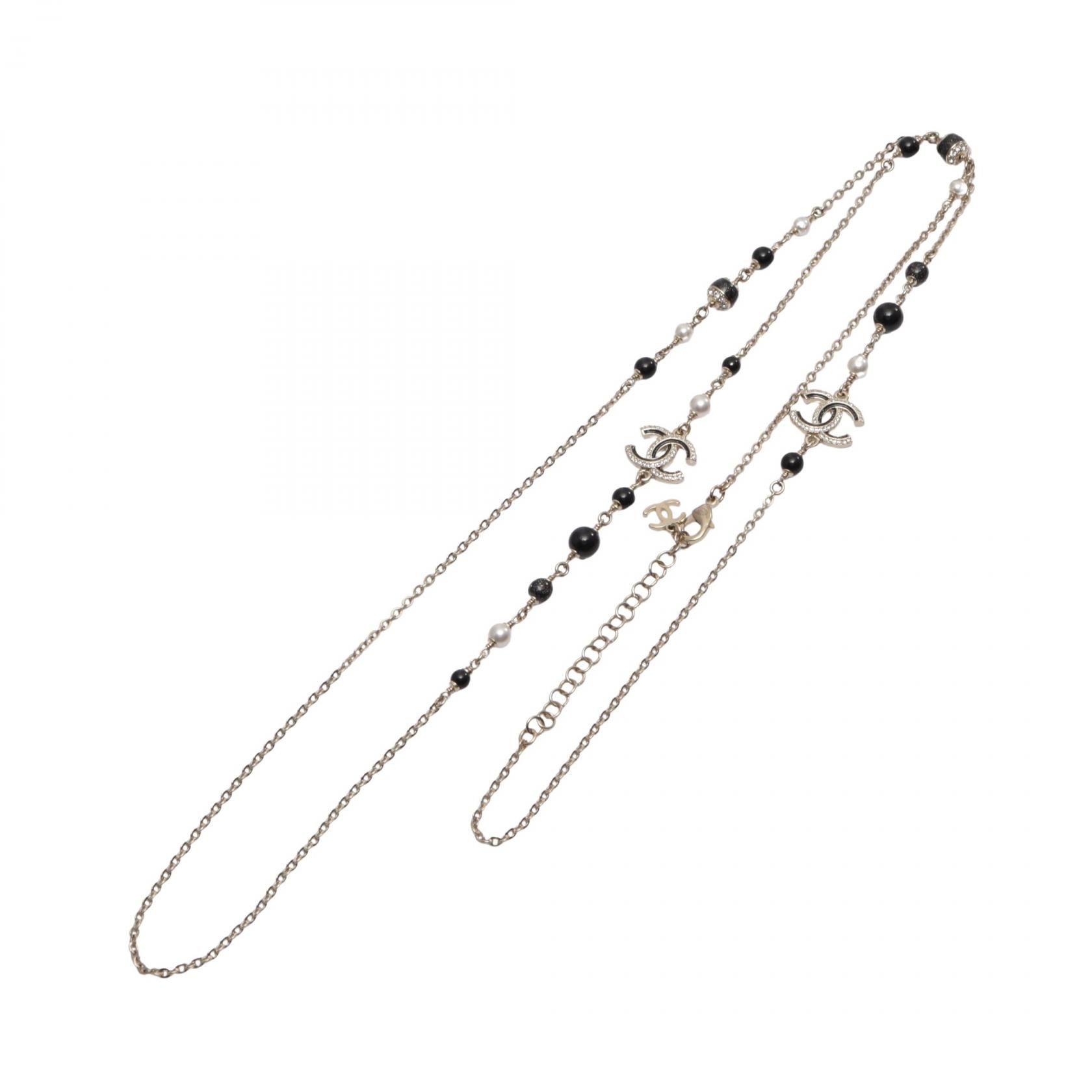 Artificial Pearl / Rhinestone, Gold — view 2
