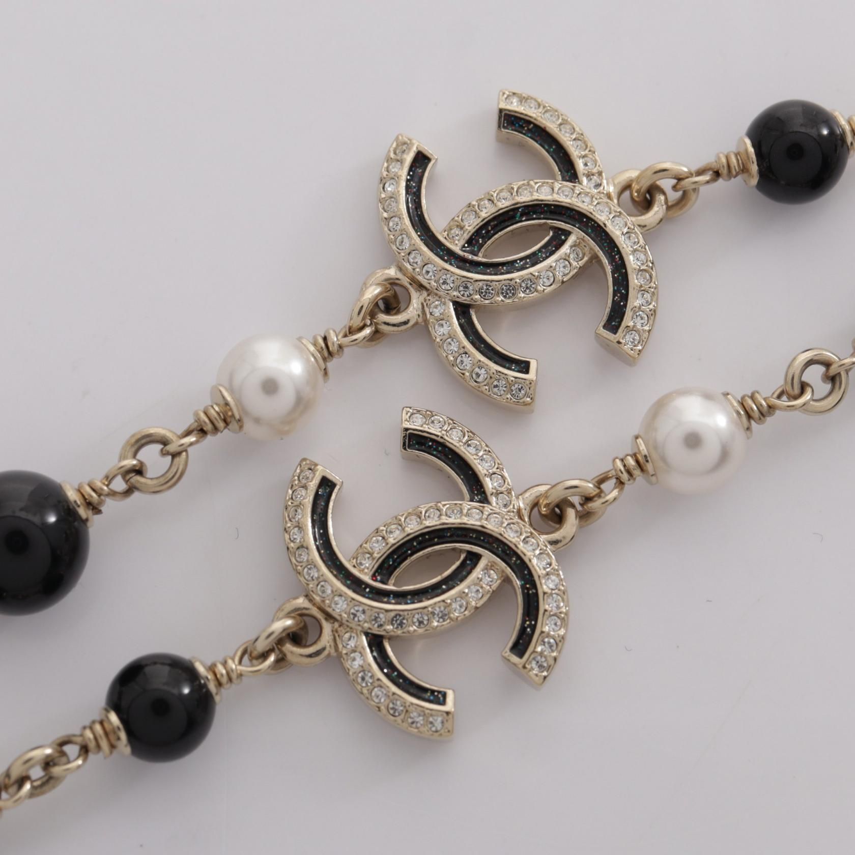 Artificial Pearl / Rhinestone, Gold — view 6