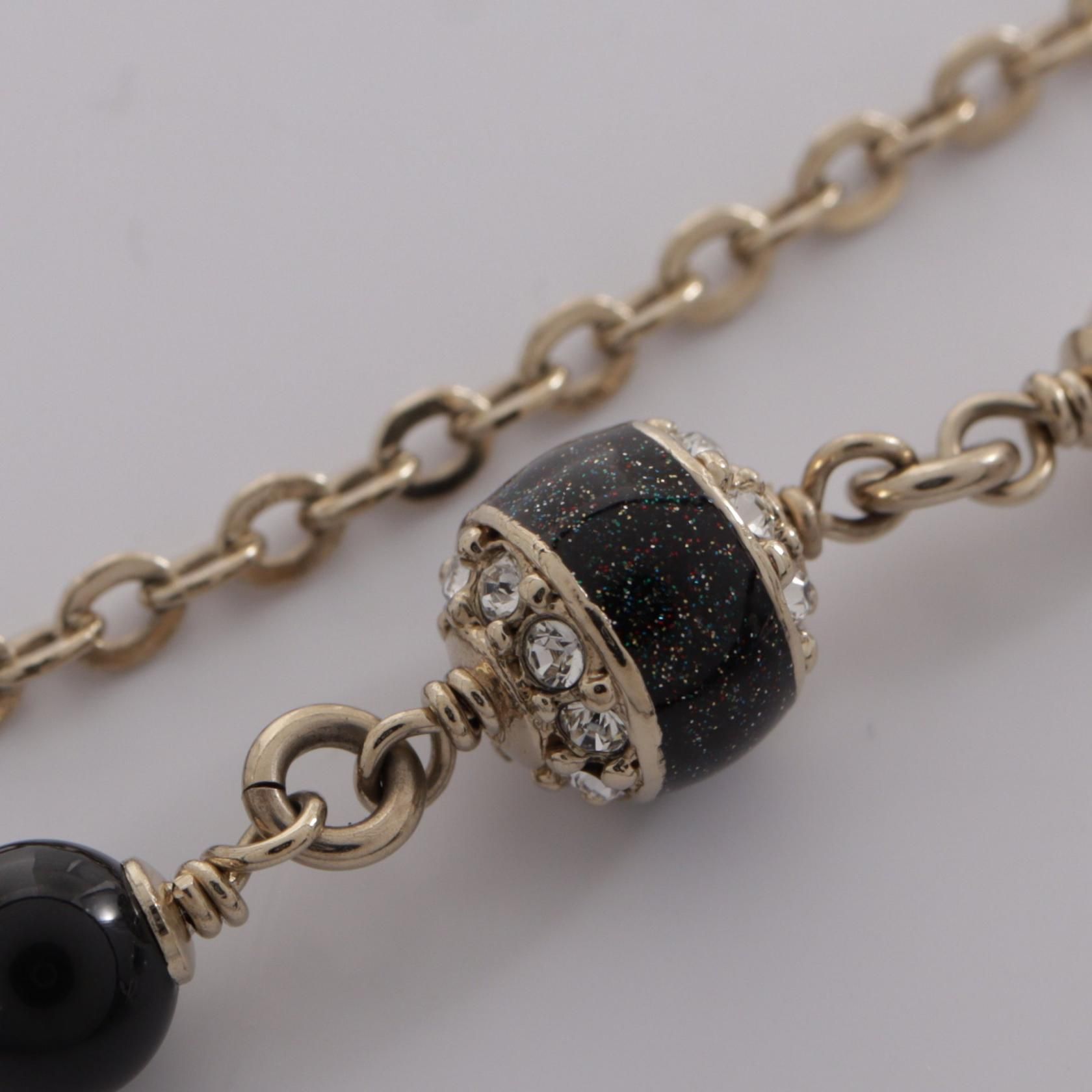 Artificial Pearl / Rhinestone, Gold — view 7