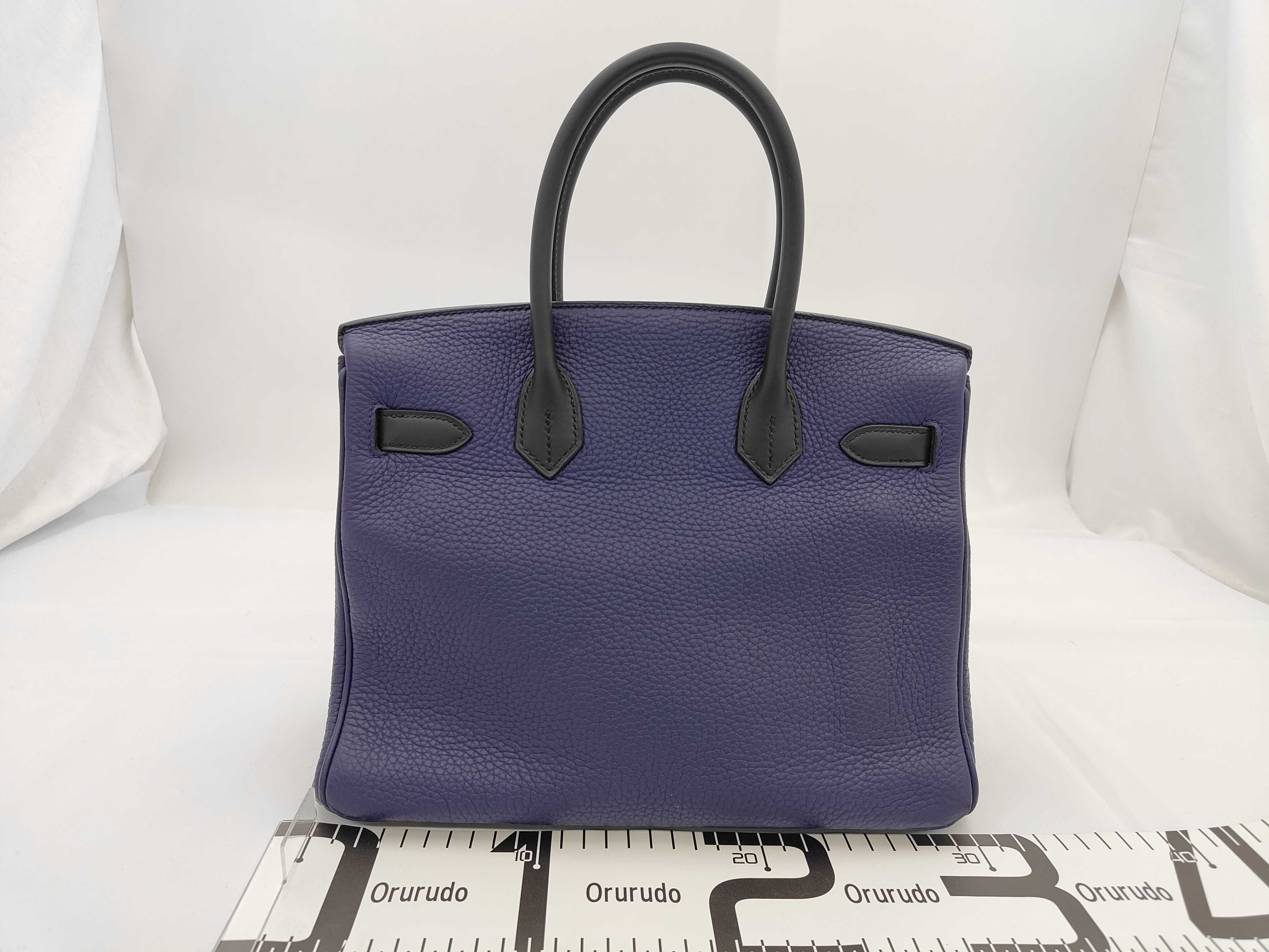 Birkin 30 Black/Navy Handbag — view 2