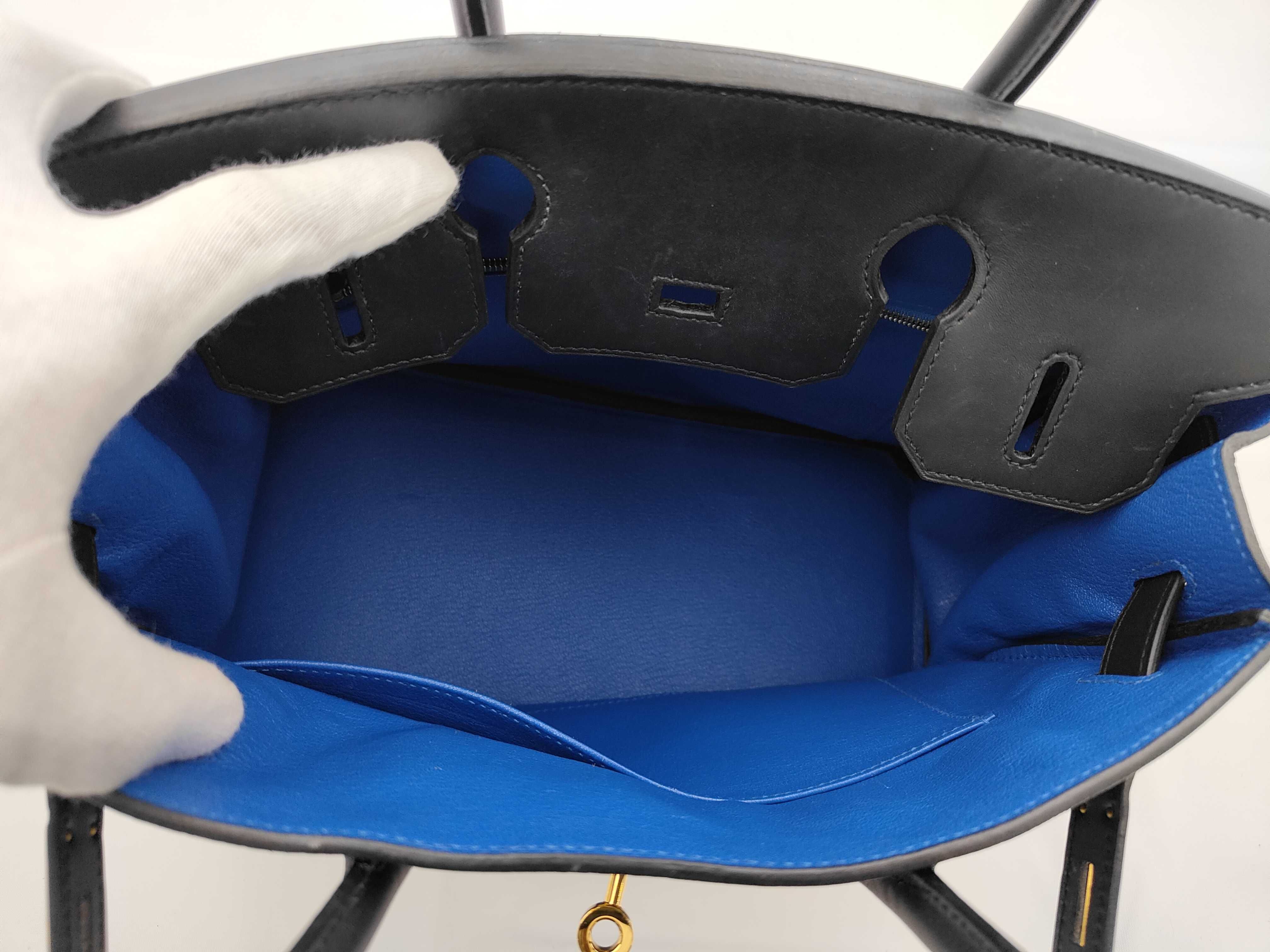 Birkin 30 Black/Navy Handbag — view 7