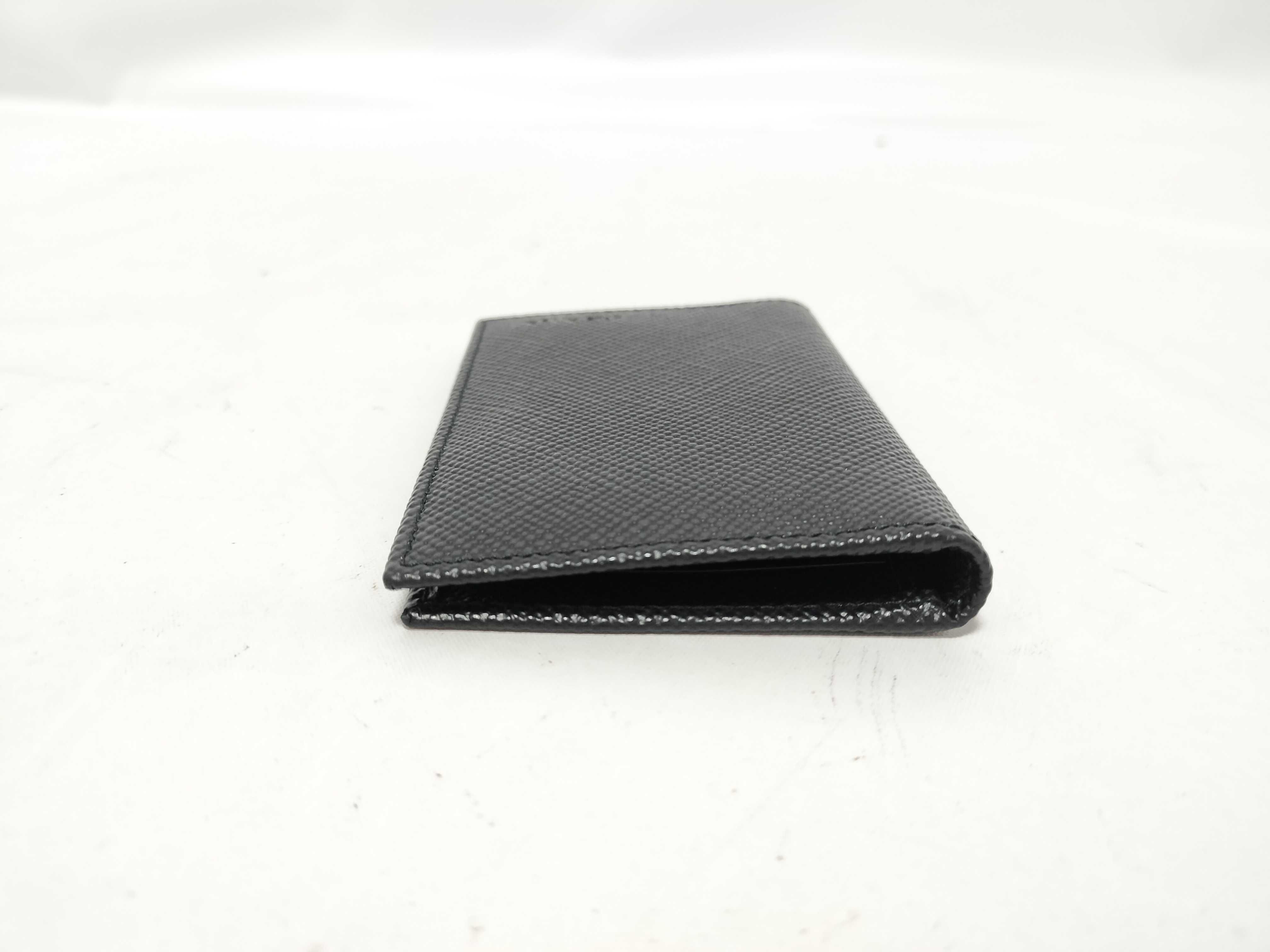 card case, bi-fold, Saffiano leather, 2MC101, black. (Card case, pass case, business card holder) — view 5