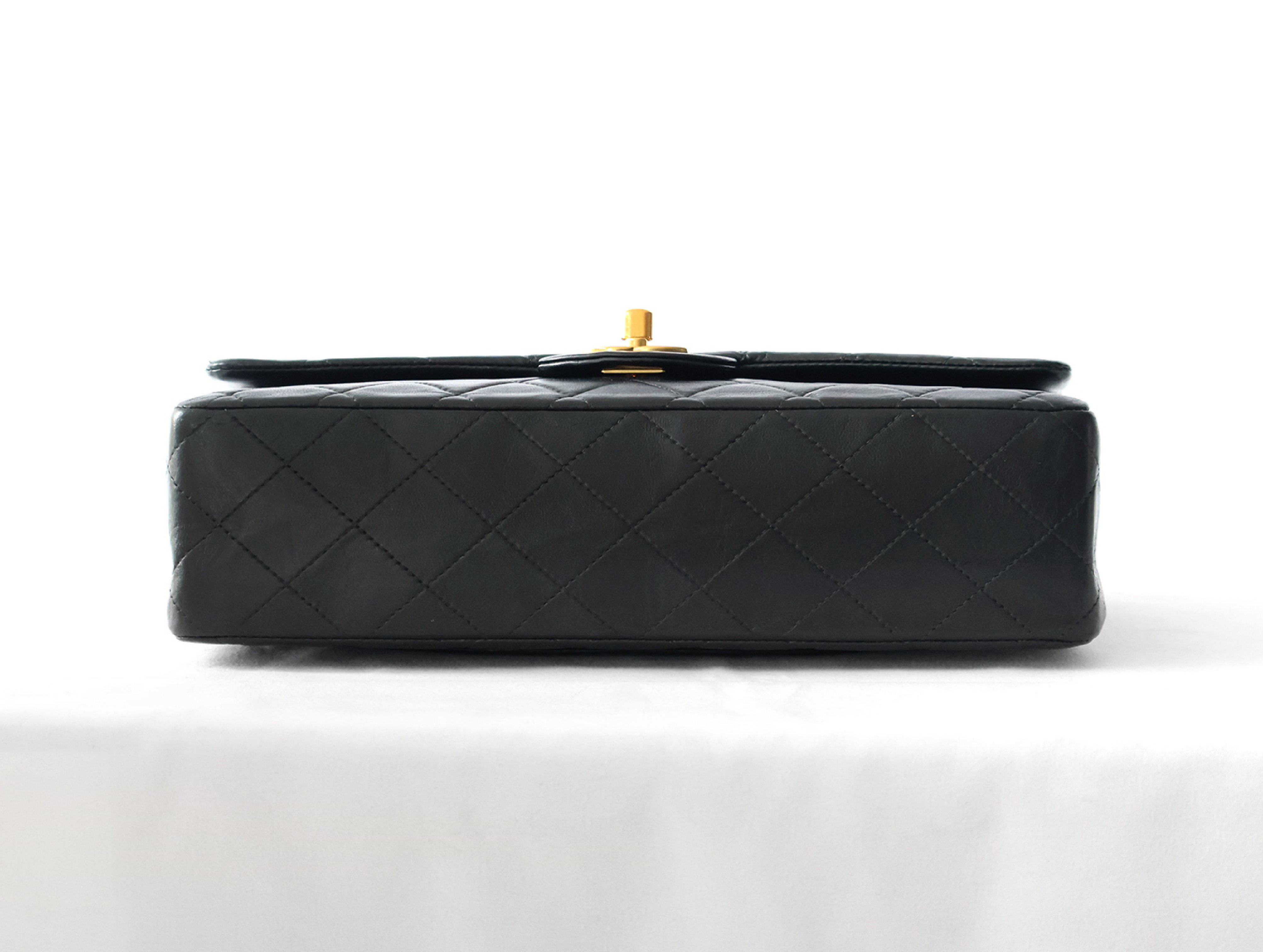 Matelassé 25 Lambskin Shoulder Bag with Seal, Serial Number 6, Black, Double Flap, Double Chain — view 5