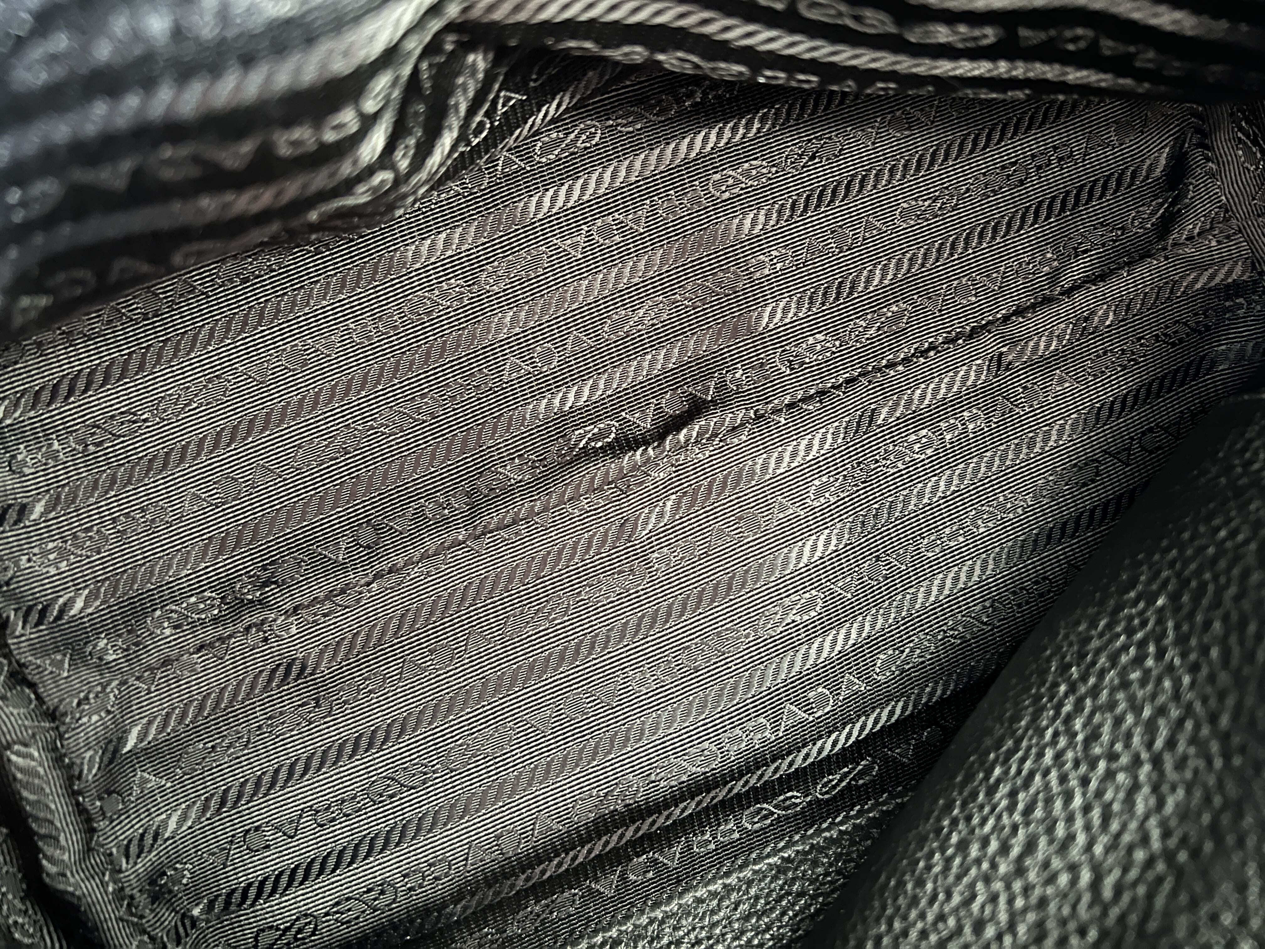 Triangle Logo Vitello Daino Leather Handbag — view 5