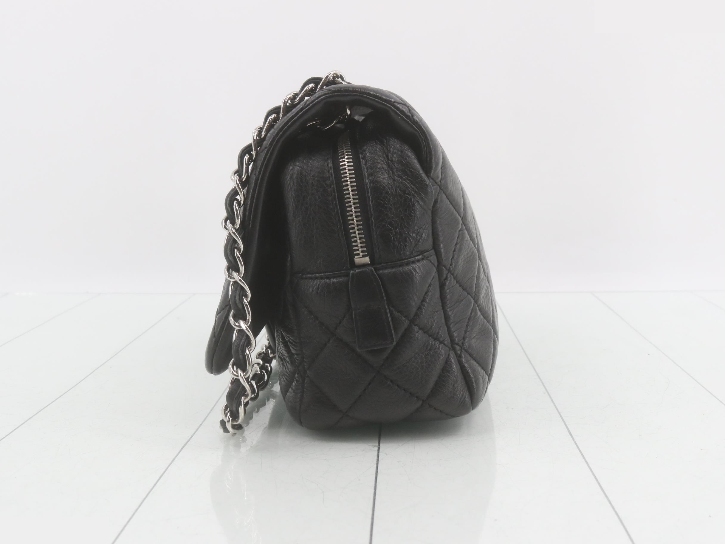 Matelassé Leather Turnlock Double Chain Shoulder Bag — view 3