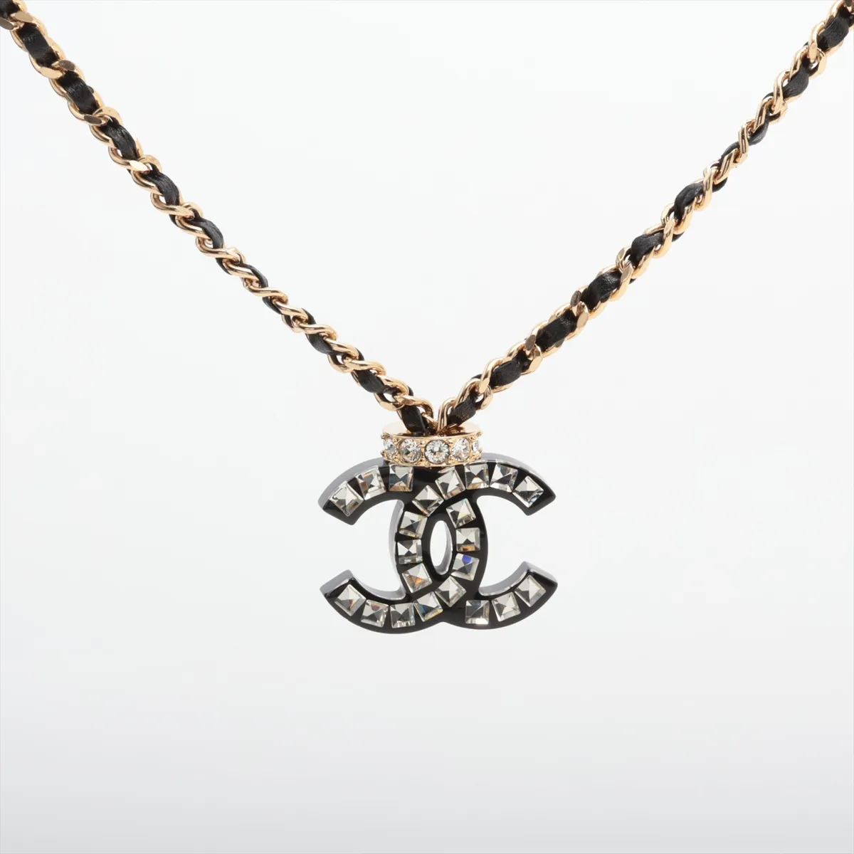 Cocomark D23C Necklace Resin x GP x Leather Gold