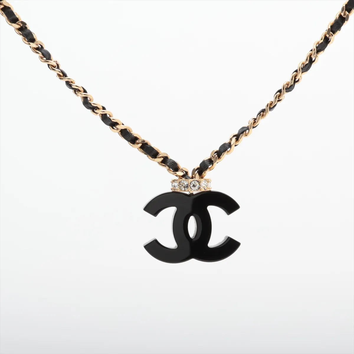 Cocomark D23C Necklace Resin x GP x Leather Gold — view 2