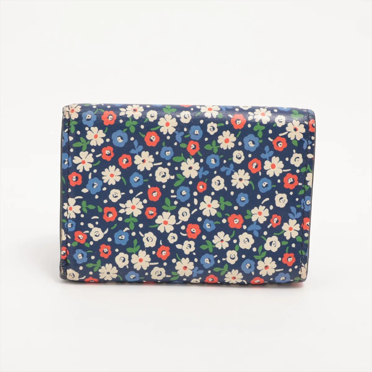 Grassest Flower 5MH021 Leather Compact Wallet Navy — view 2
