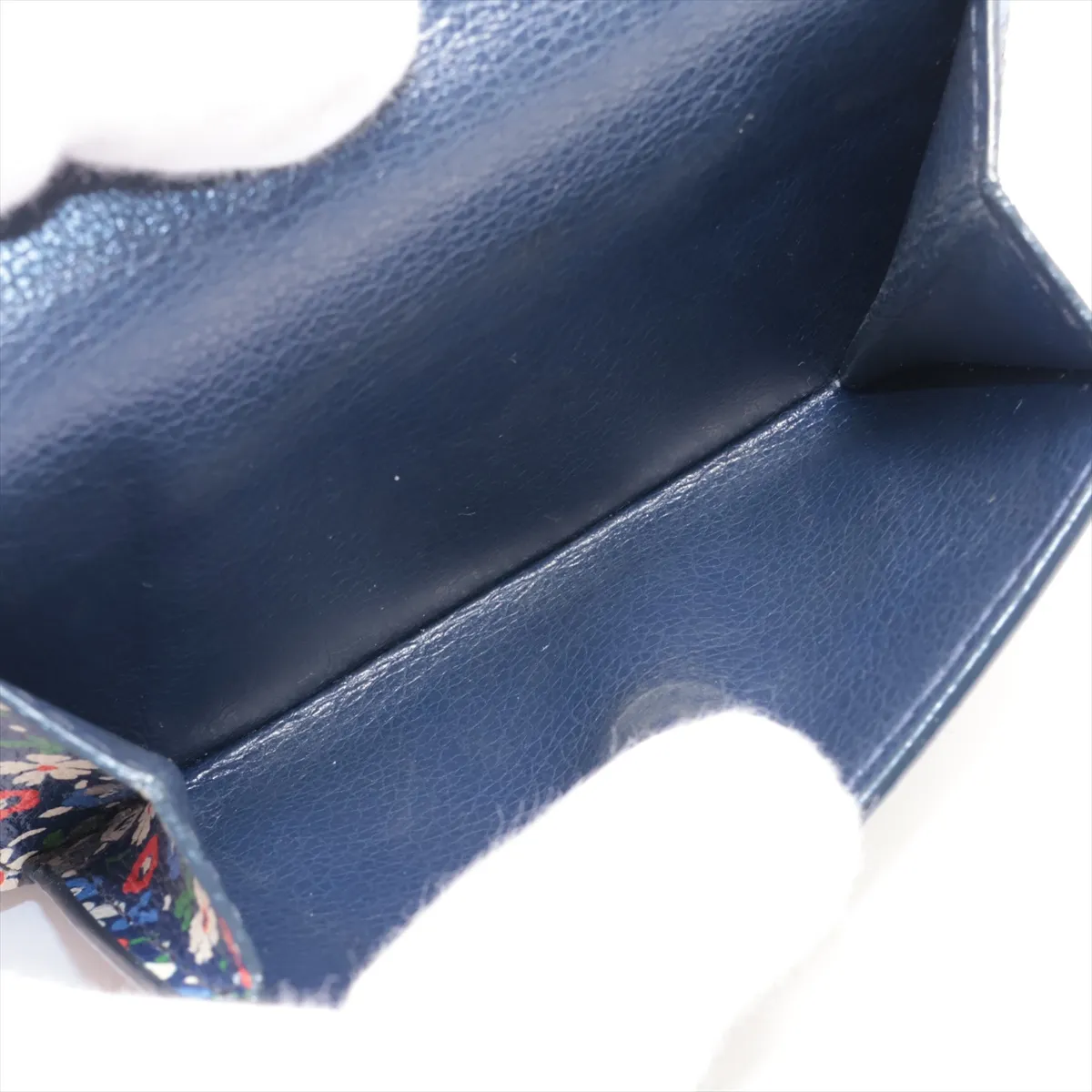 Grassest Flower 5MH021 Leather Compact Wallet Navy — view 7