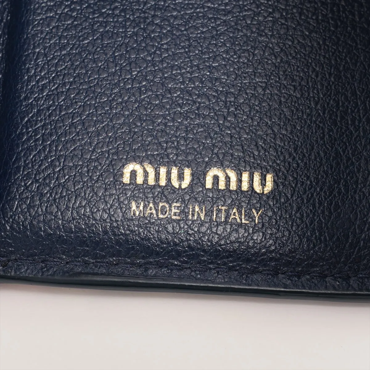 Grassest Flower 5MH021 Leather Compact Wallet Navy — view 8