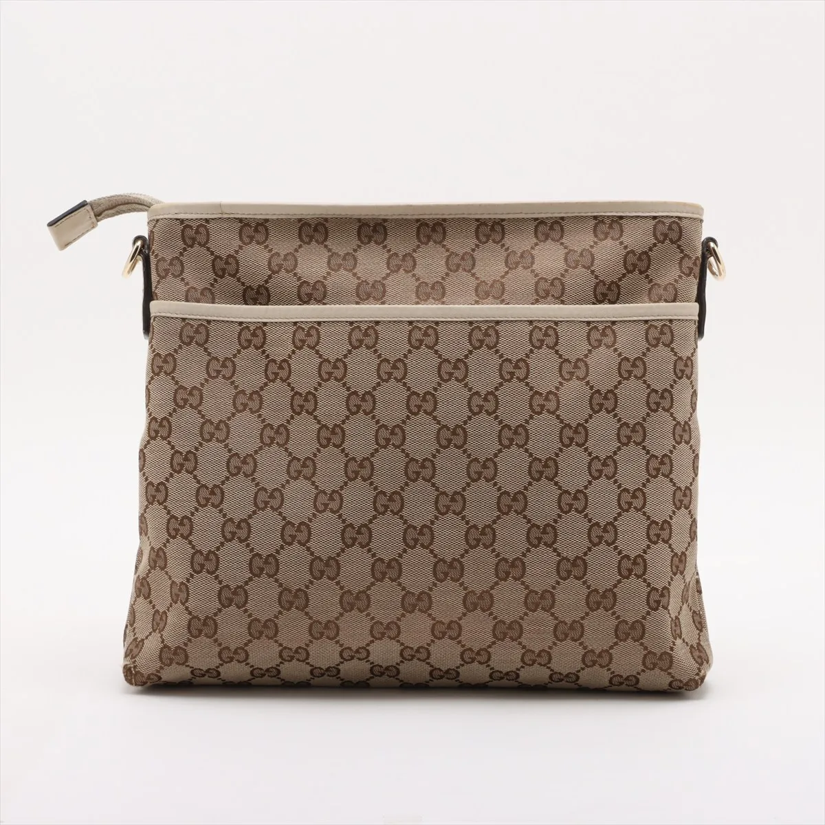 GG Canvas x Leather Shoulder Bag Beige 388924 Outlet — view 2