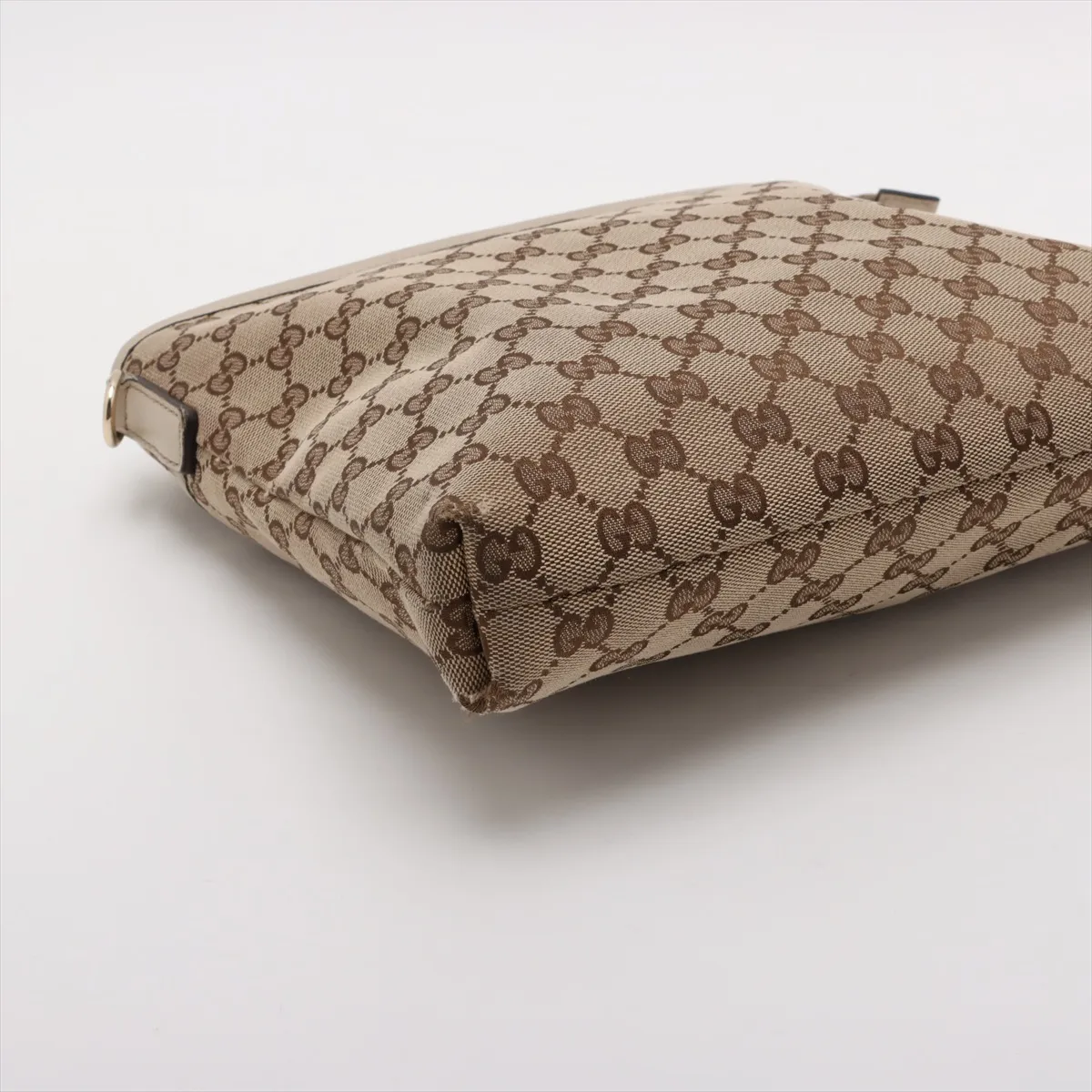 GG Canvas x Leather Shoulder Bag Beige 388924 Outlet — view 4