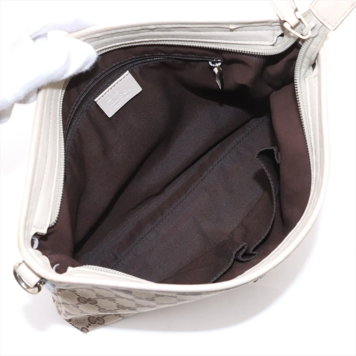 GG Canvas x Leather Shoulder Bag Beige 388924 Outlet — view 6