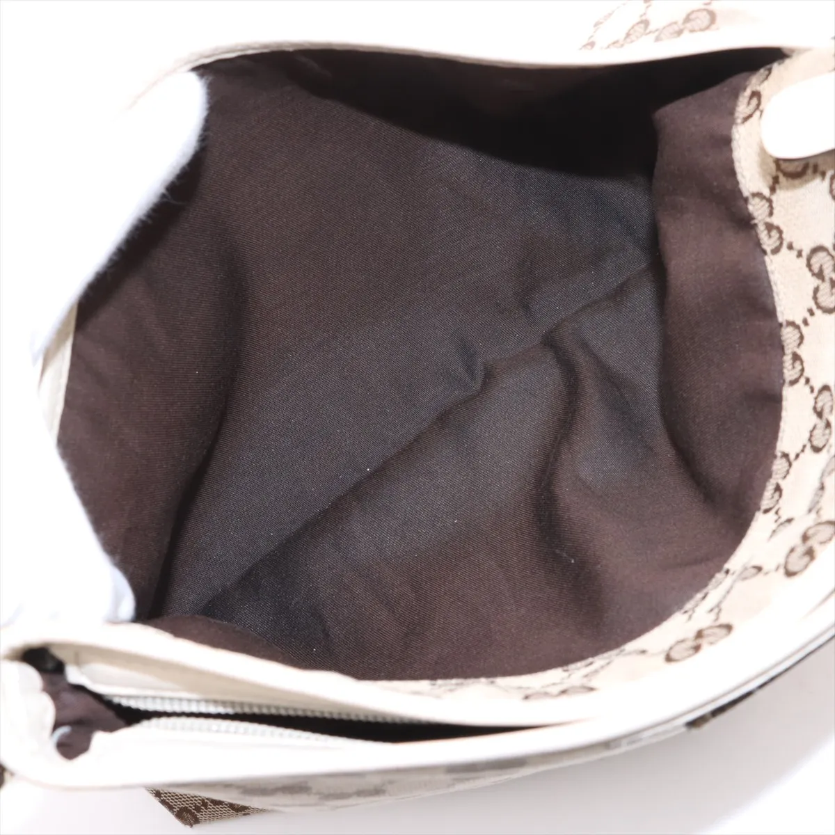 GG Canvas x Leather Shoulder Bag Beige 388924 Outlet — view 10