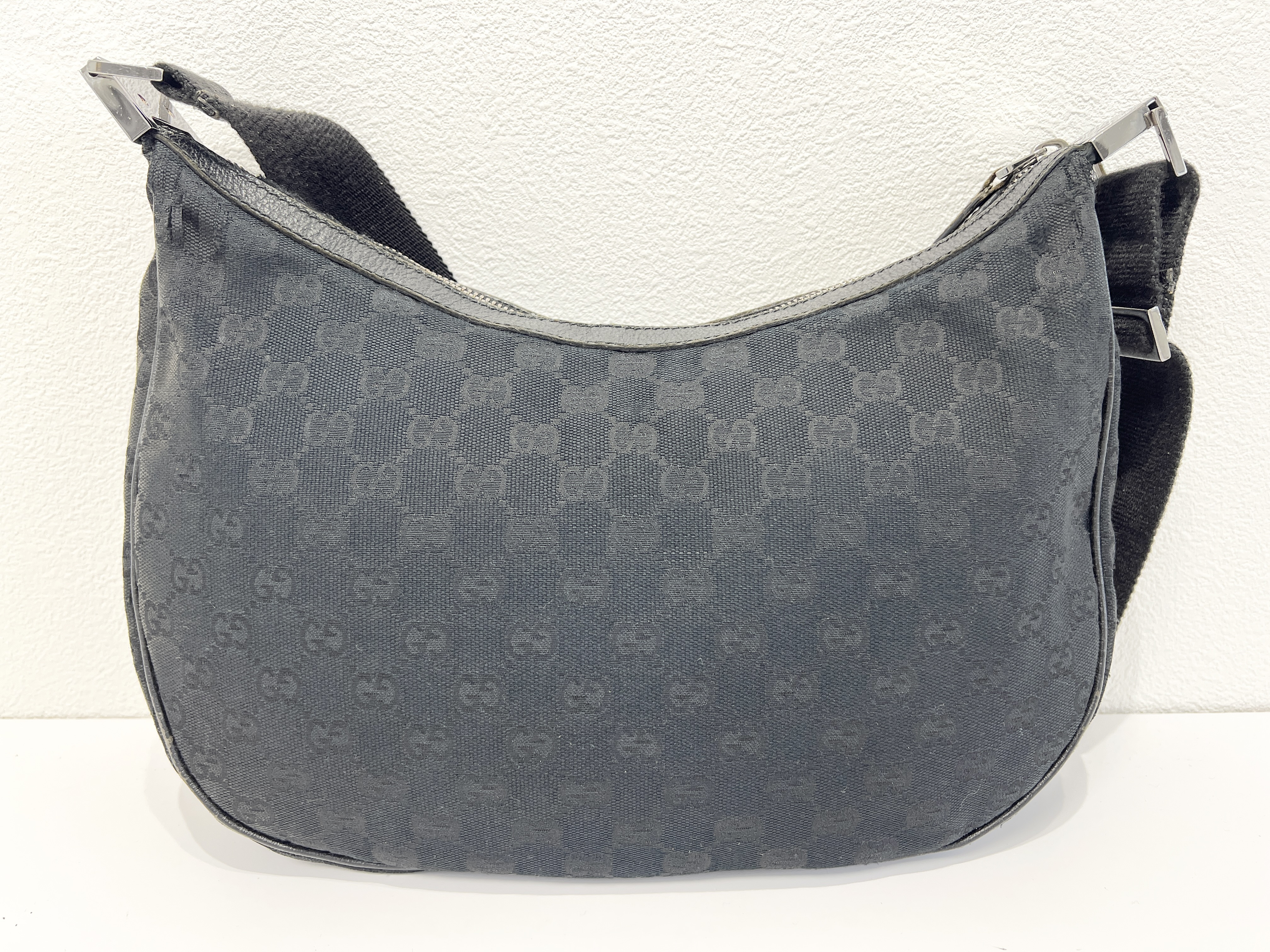 GG Moon Hobo Canvas Leather Shoulder Bag (One Shoulder Bag) — view 2