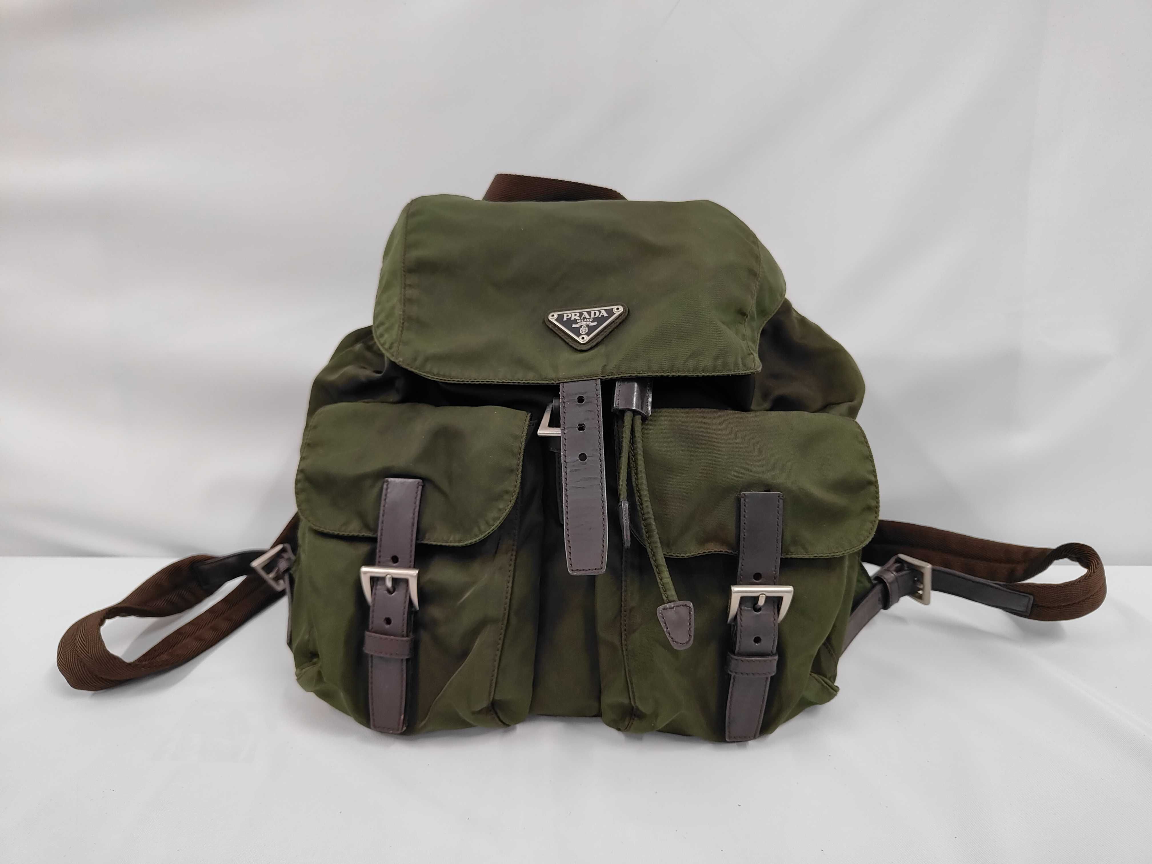 nylon backpack, khaki.