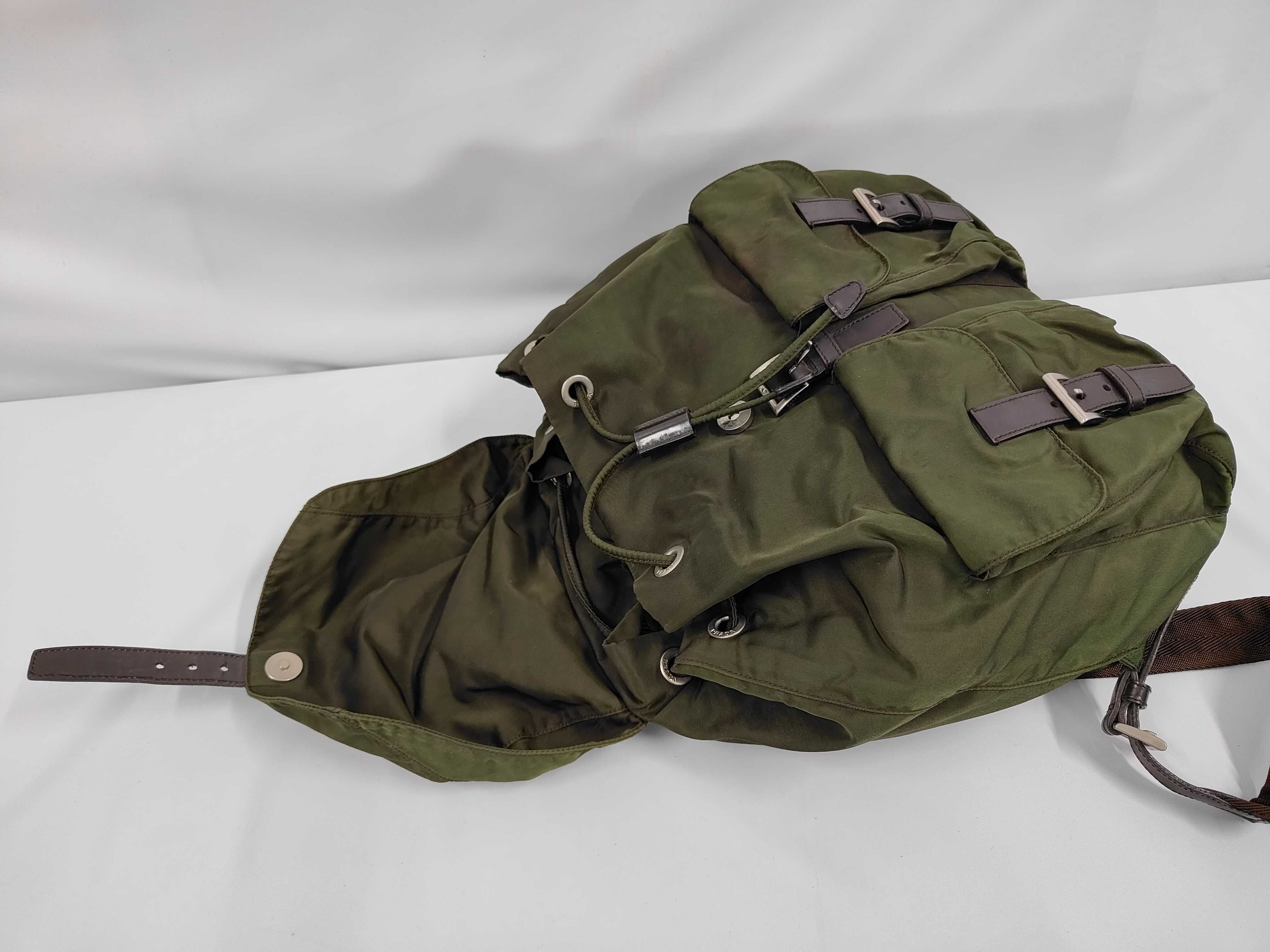 nylon backpack, khaki. — view 7