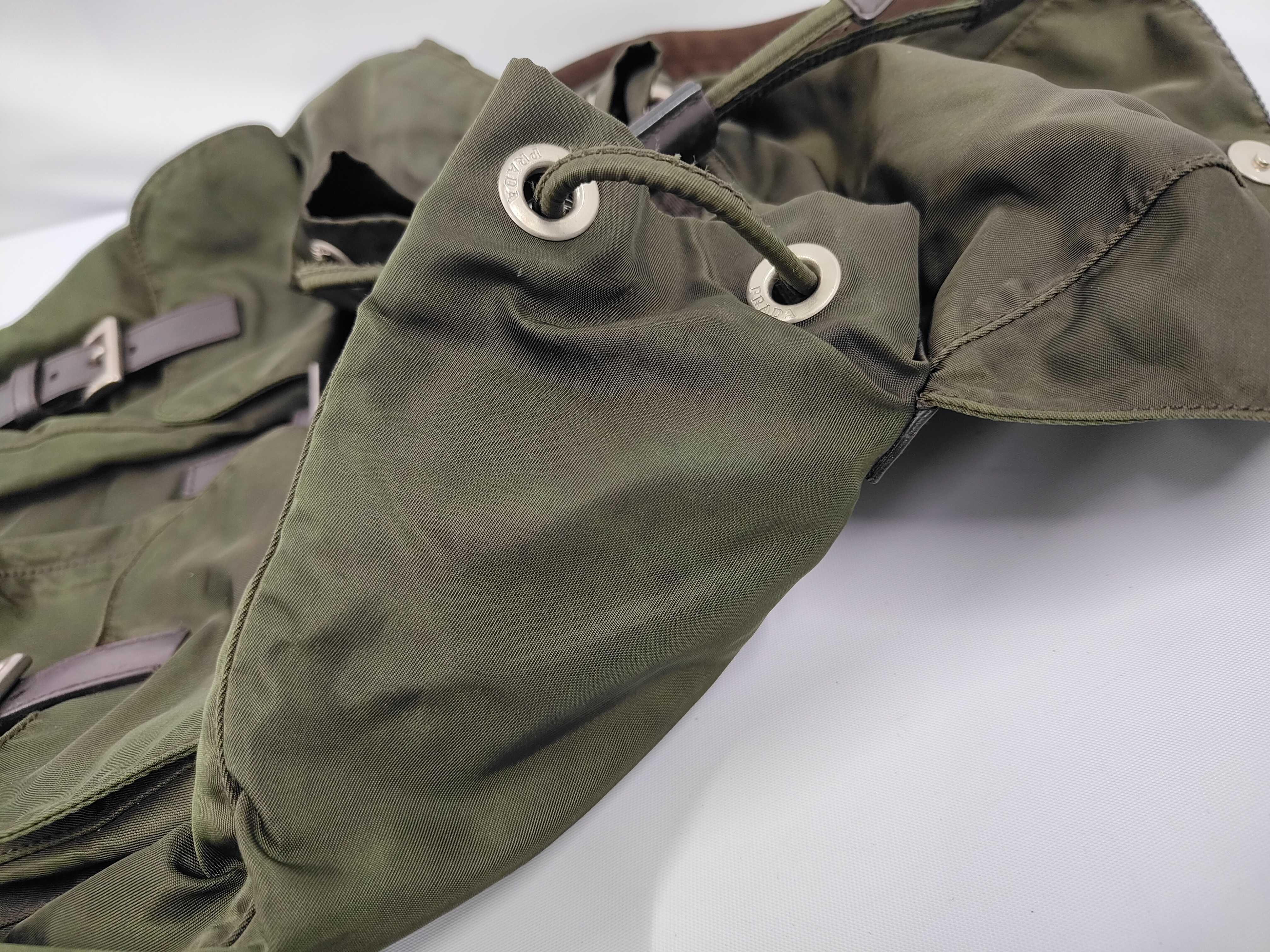 nylon backpack, khaki. — view 10