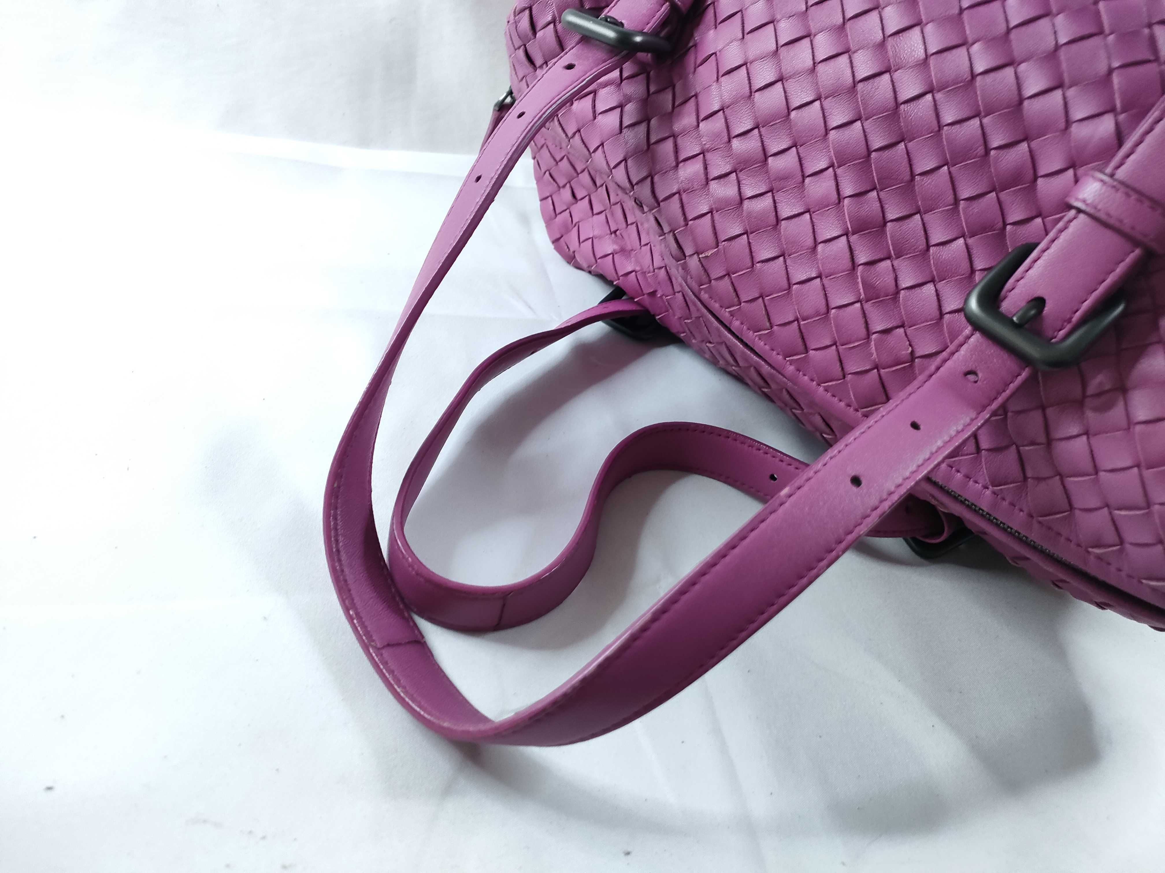 Intrecciato Montaigne Leather Handbag, Pink, 272801, with Mirror — view 6