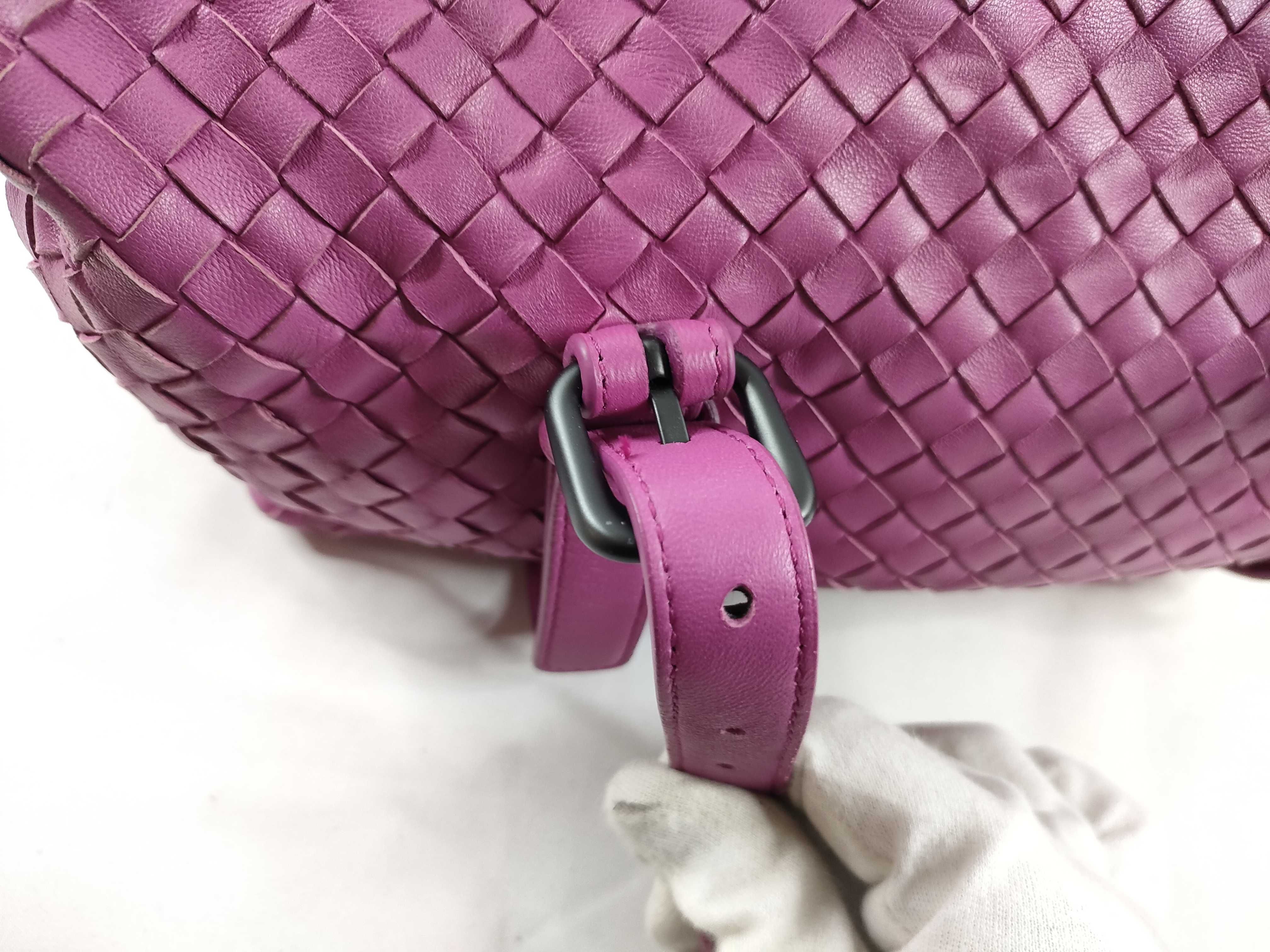 Intrecciato Montaigne Leather Handbag, Pink, 272801, with Mirror — view 8