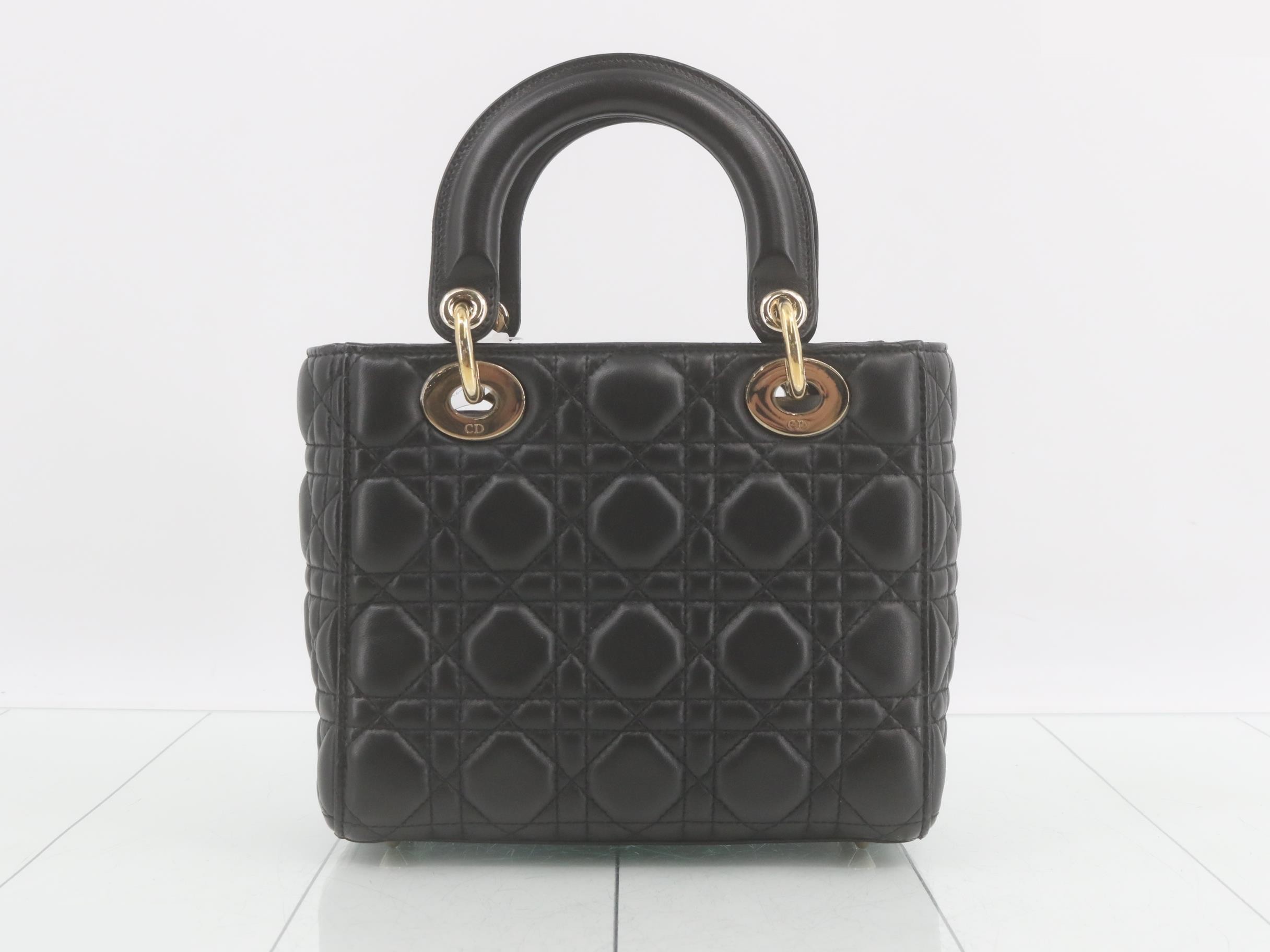 Lady Dior Cannage Lamb 2-Way Handbag — view 2
