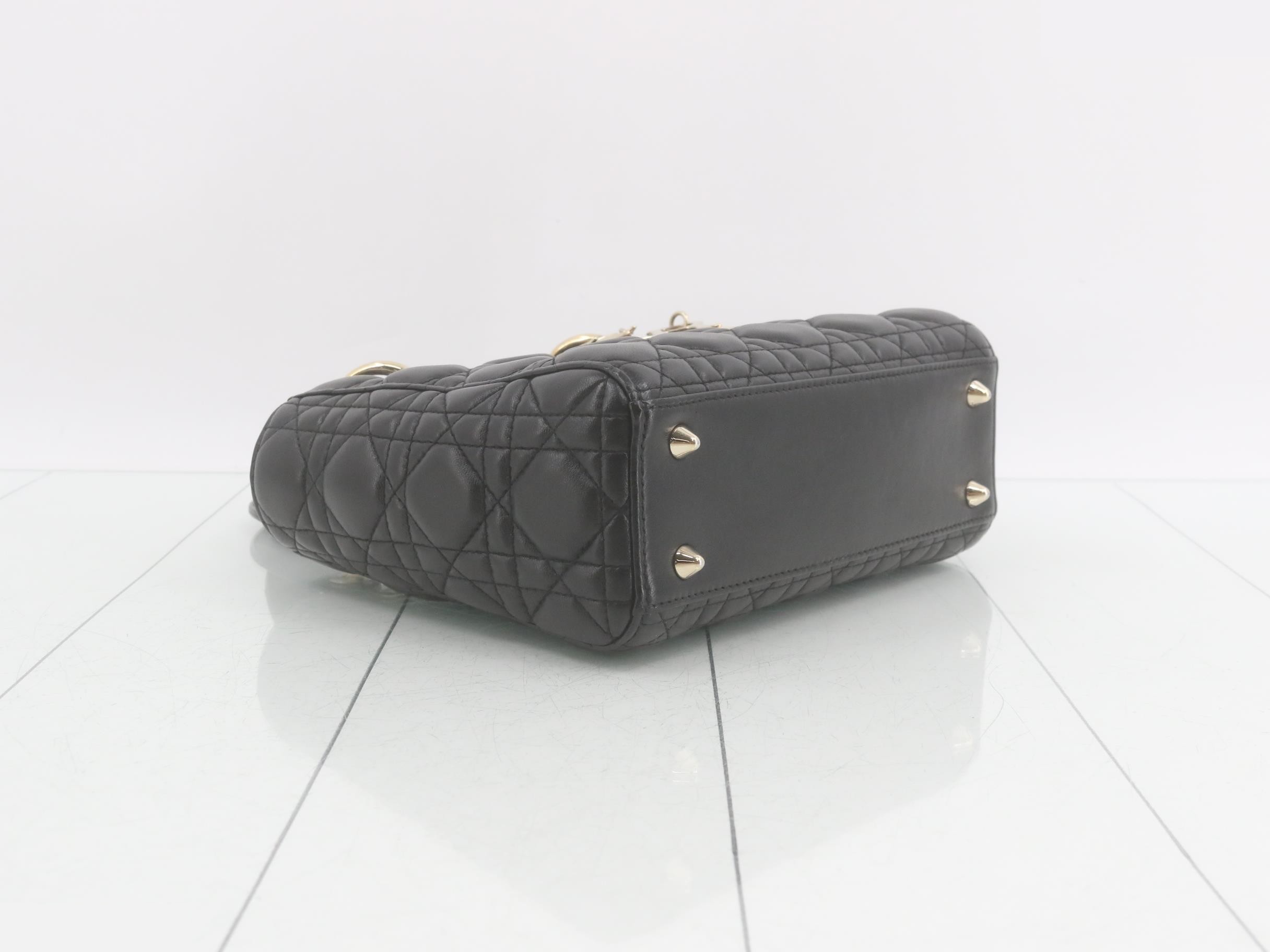 Lady Dior Cannage Lamb 2-Way Handbag — view 5