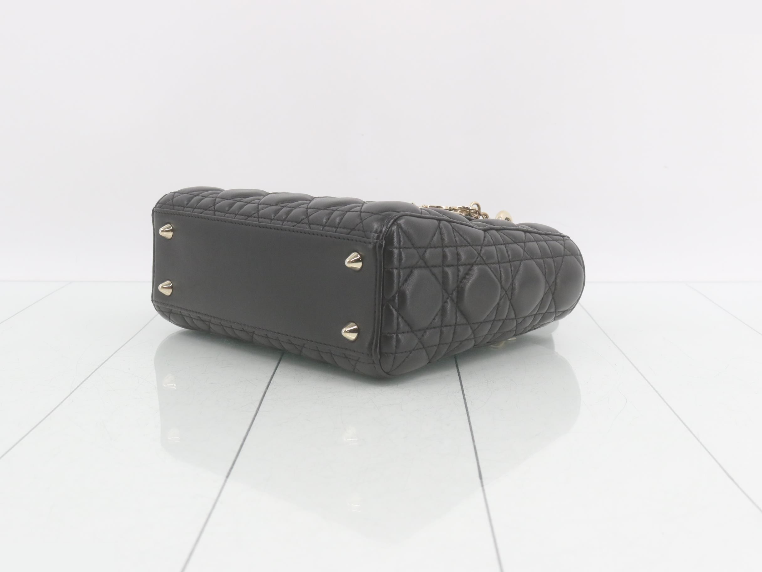 Lady Dior Cannage Lamb 2-Way Handbag — view 6