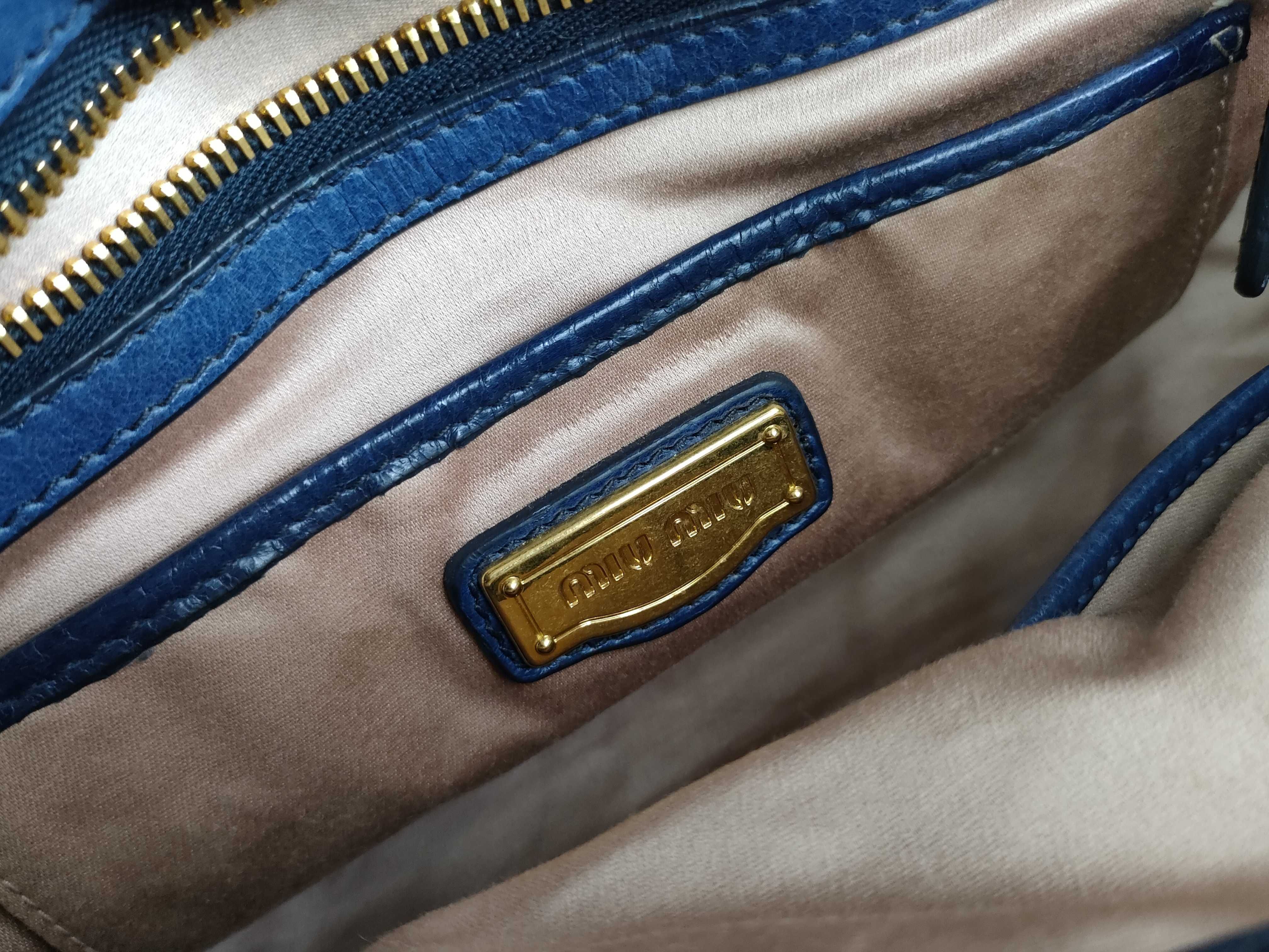 SG- Vitello Lux Leather 2-Way Handbag Navy RT0383 Handbag — view 12