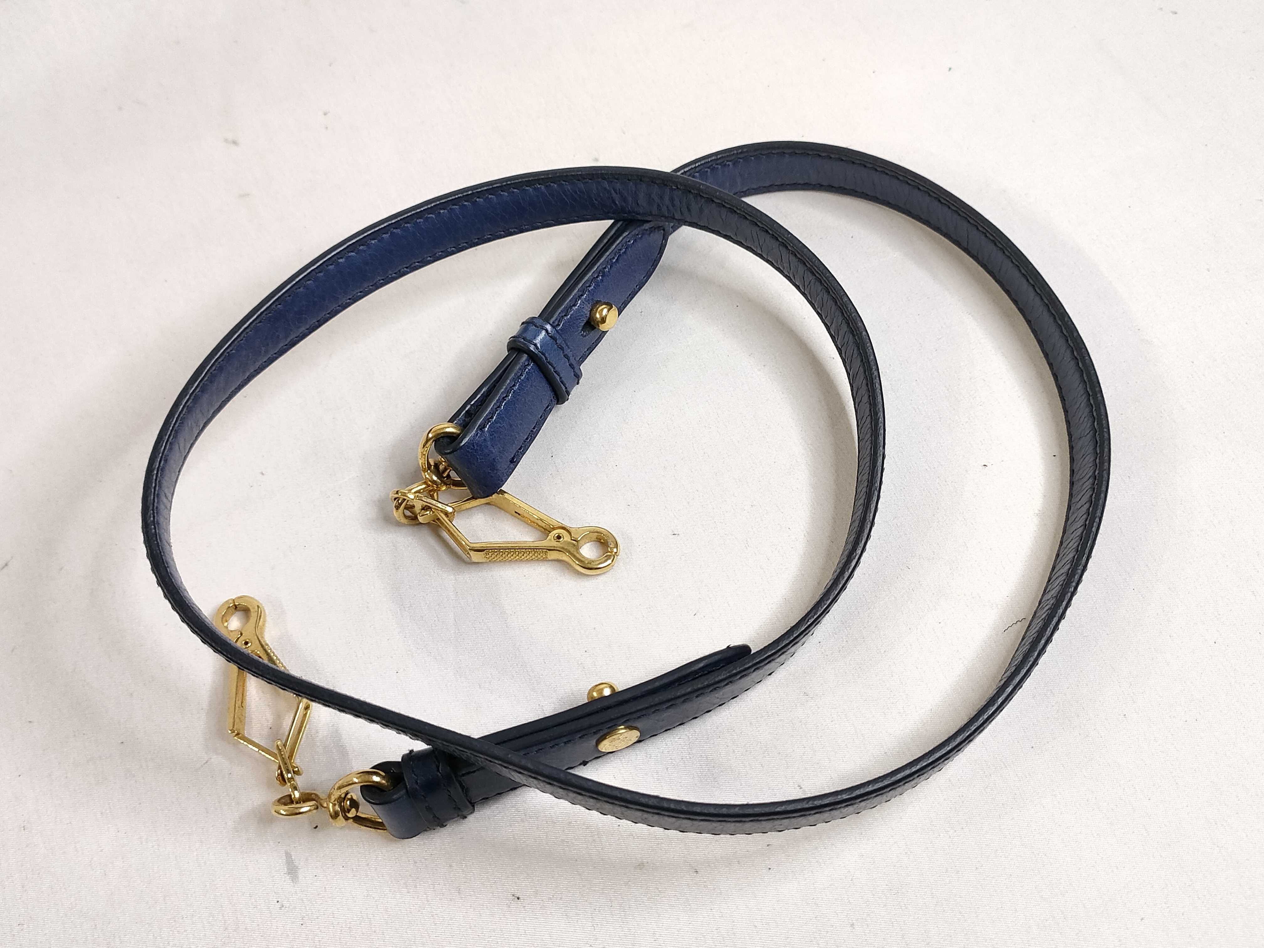 SG- Vitello Lux Leather 2-Way Handbag Navy RT0383 Handbag — view 6
