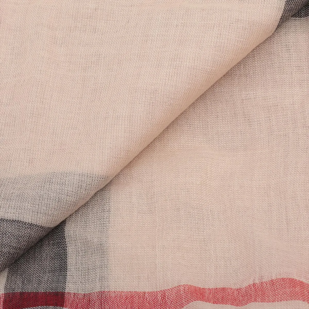 stole, wool x silk, beige, some wear, snags, — view 2