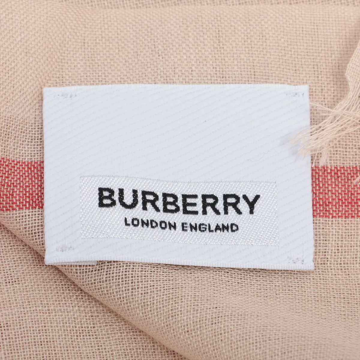 stole, wool x silk, beige, some wear, snags, — view 3