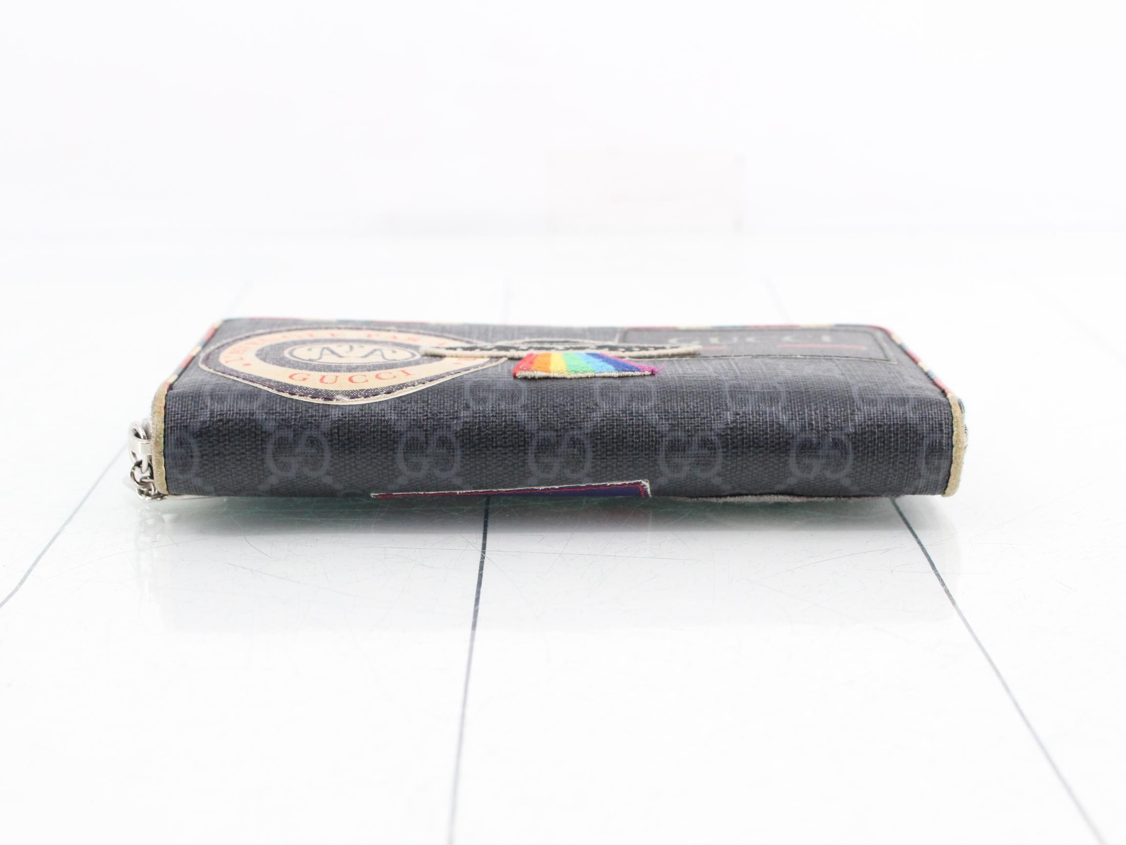 Courier Long Wallet, PVC, Dark Gray — view 3