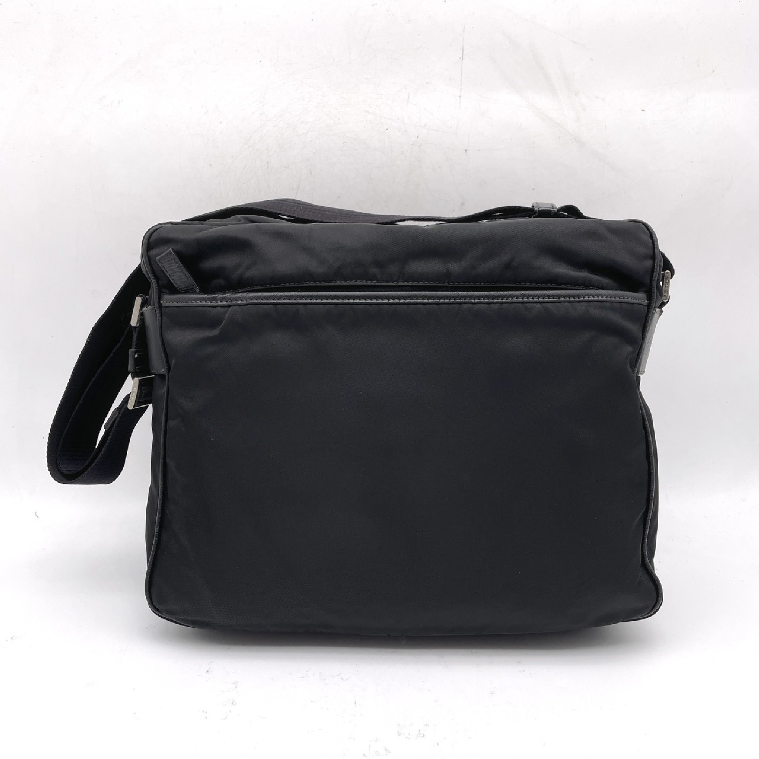 Triangle Logo Tessuto Nylon Shoulder Bag — view 2