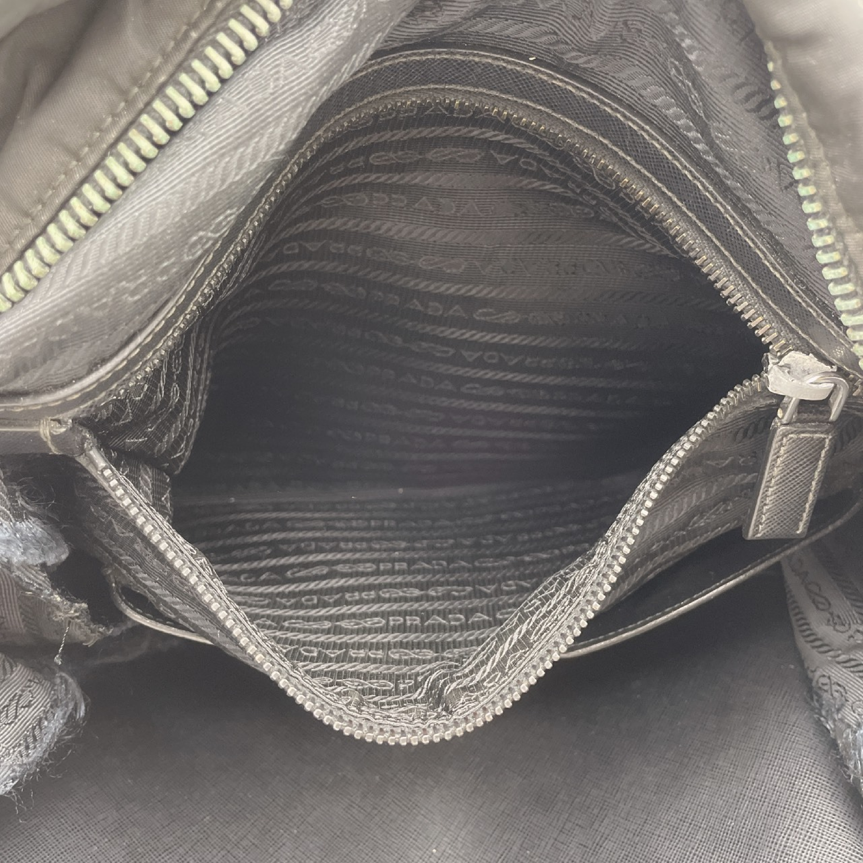 Triangle Logo Tessuto Nylon Shoulder Bag — view 11