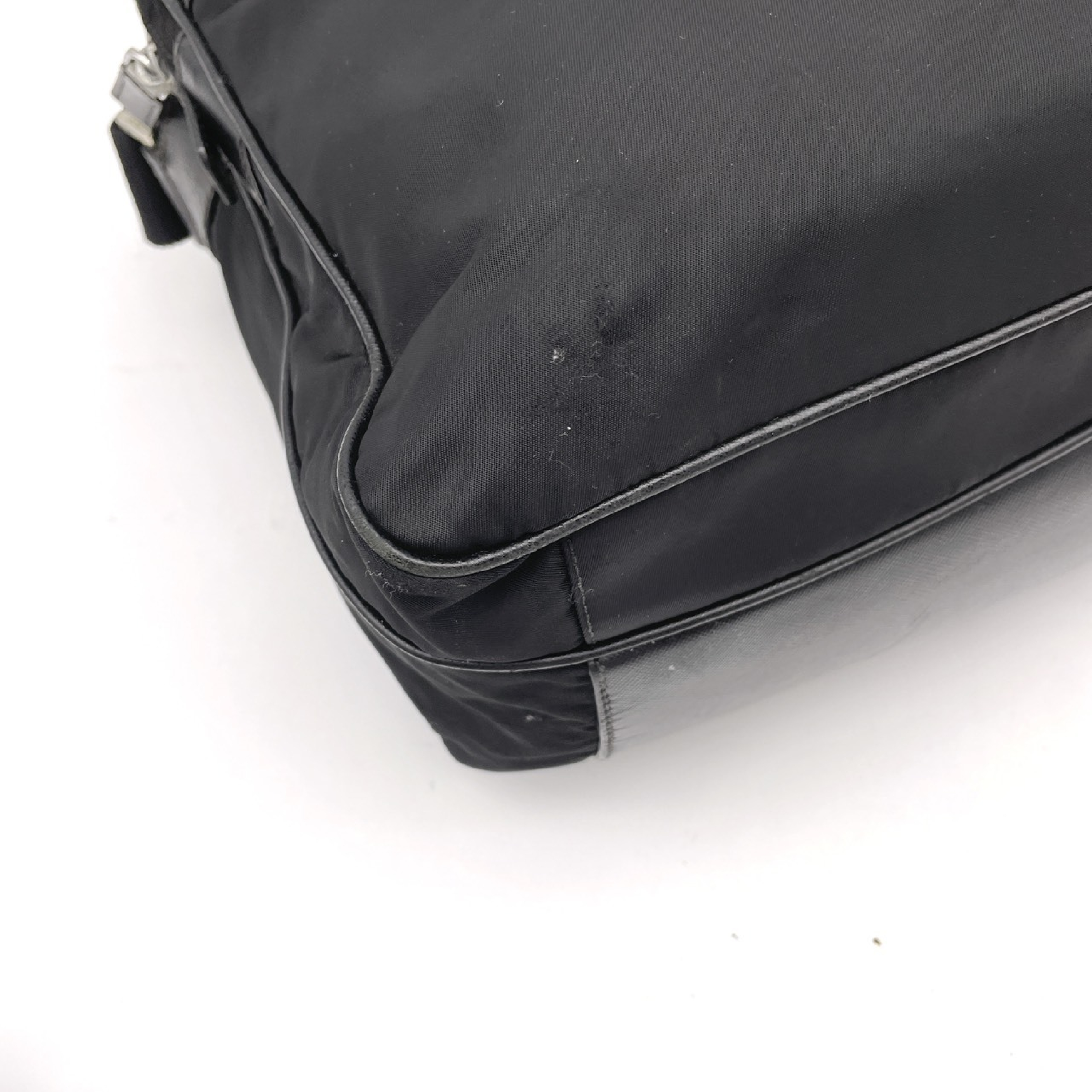 Triangle Logo Tessuto Nylon Shoulder Bag — view 6