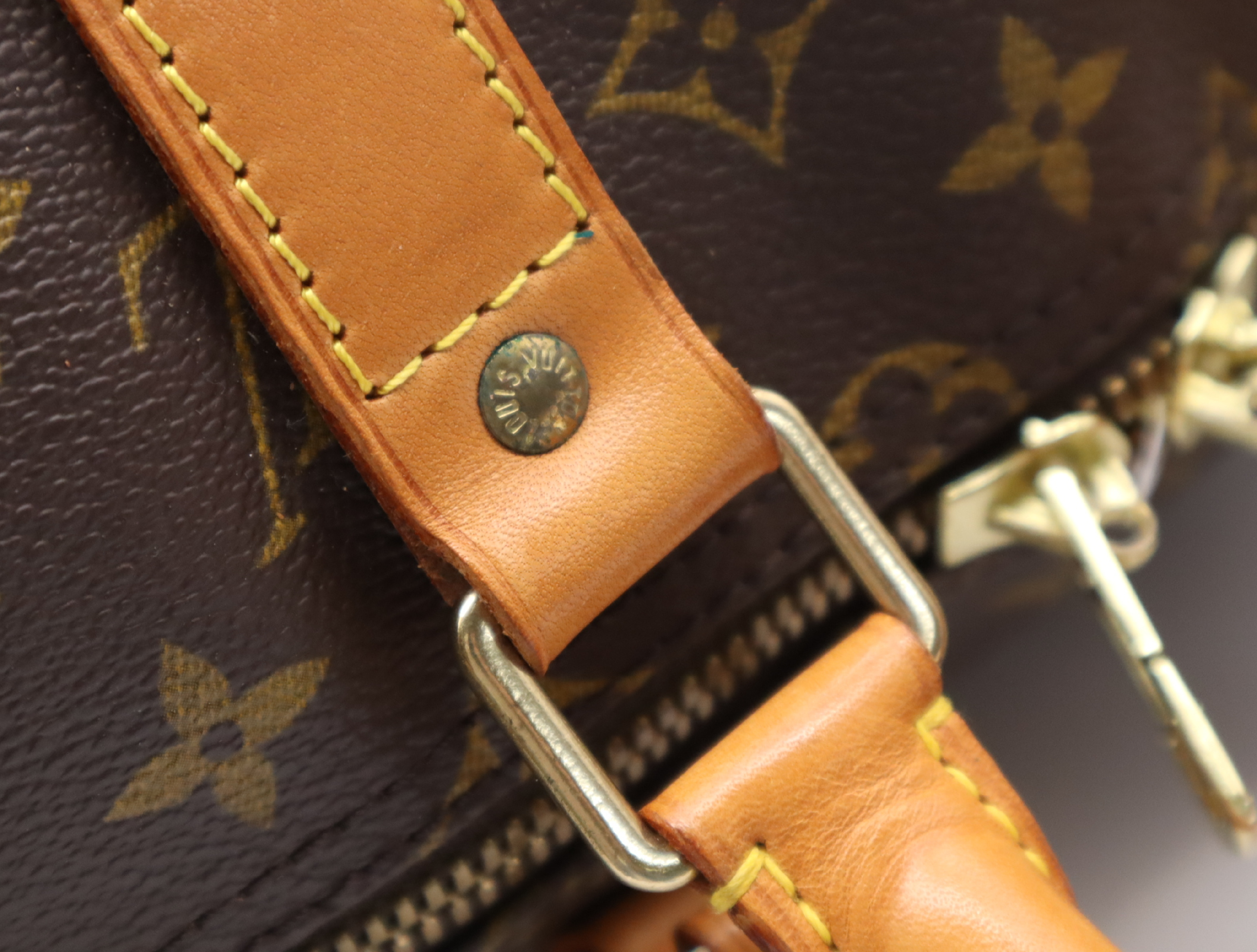 M41424 Monogram Keepall 55 Boston Bag with Name Tag and Handle — view 9