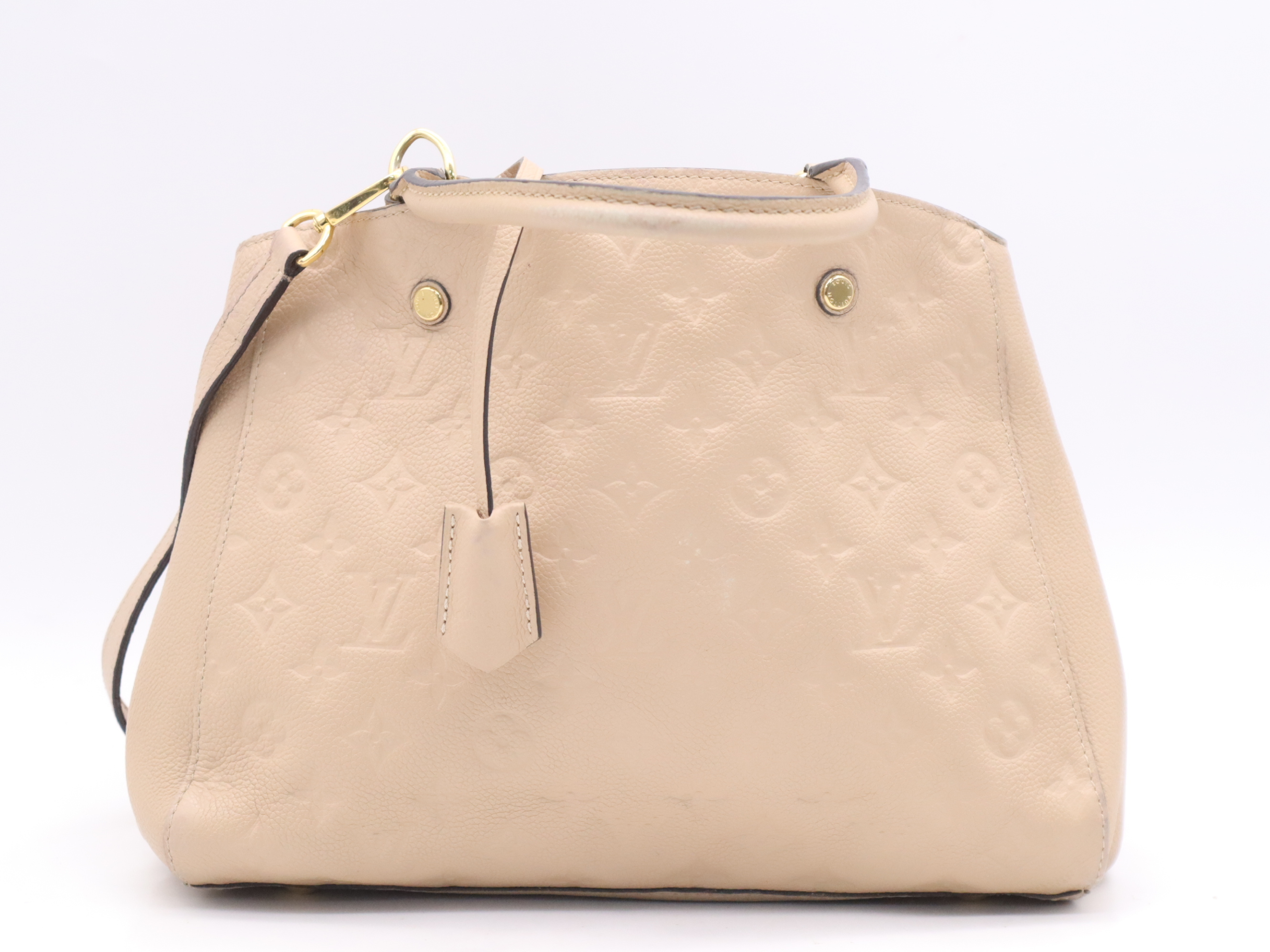 M41152 Empreinte Montaigne MM Dune Shoulder Bag with Shoulder Strap, Padlock, Key, and Clochette — view 2