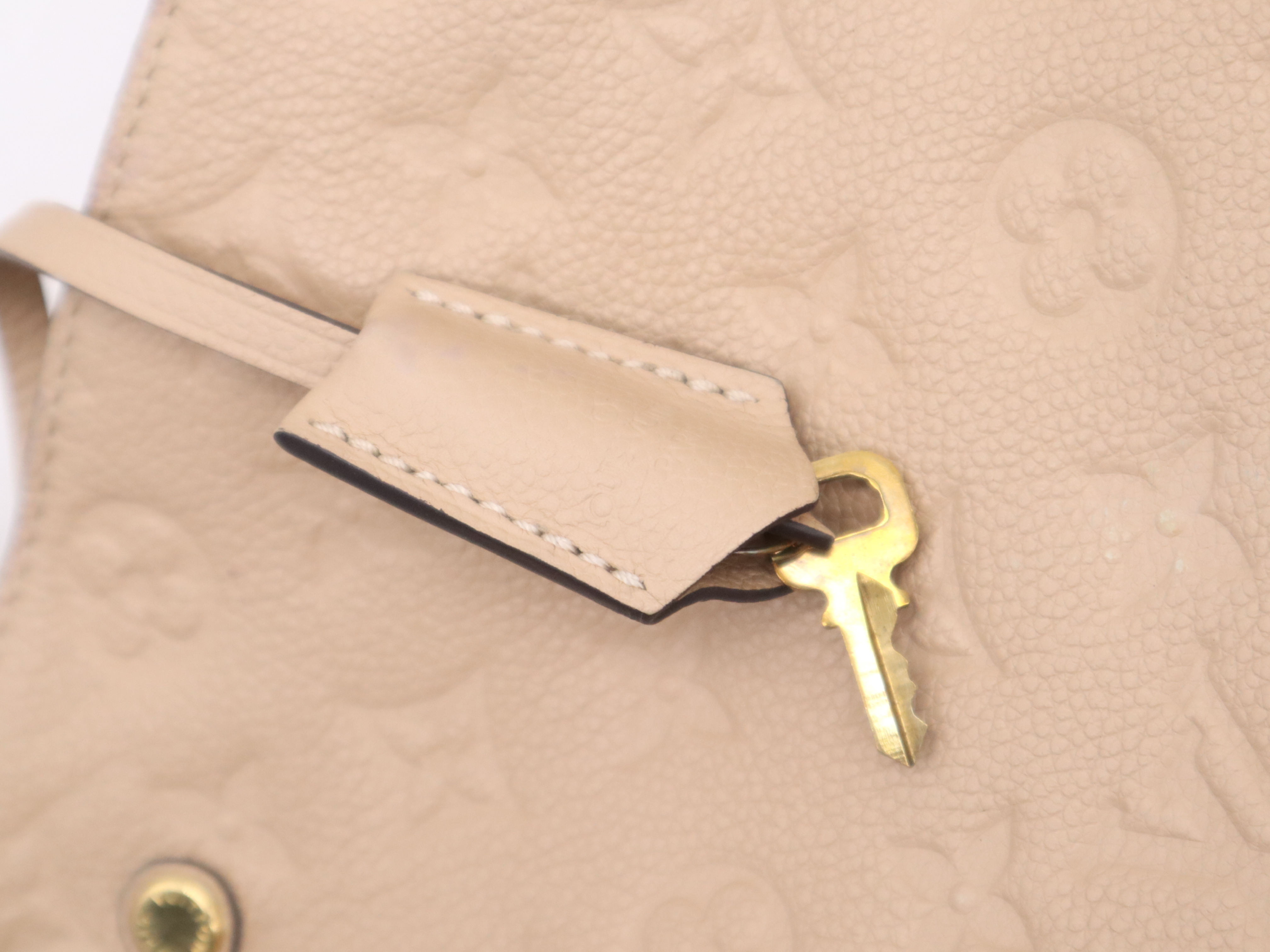 M41152 Empreinte Montaigne MM Dune Shoulder Bag with Shoulder Strap, Padlock, Key, and Clochette — view 13