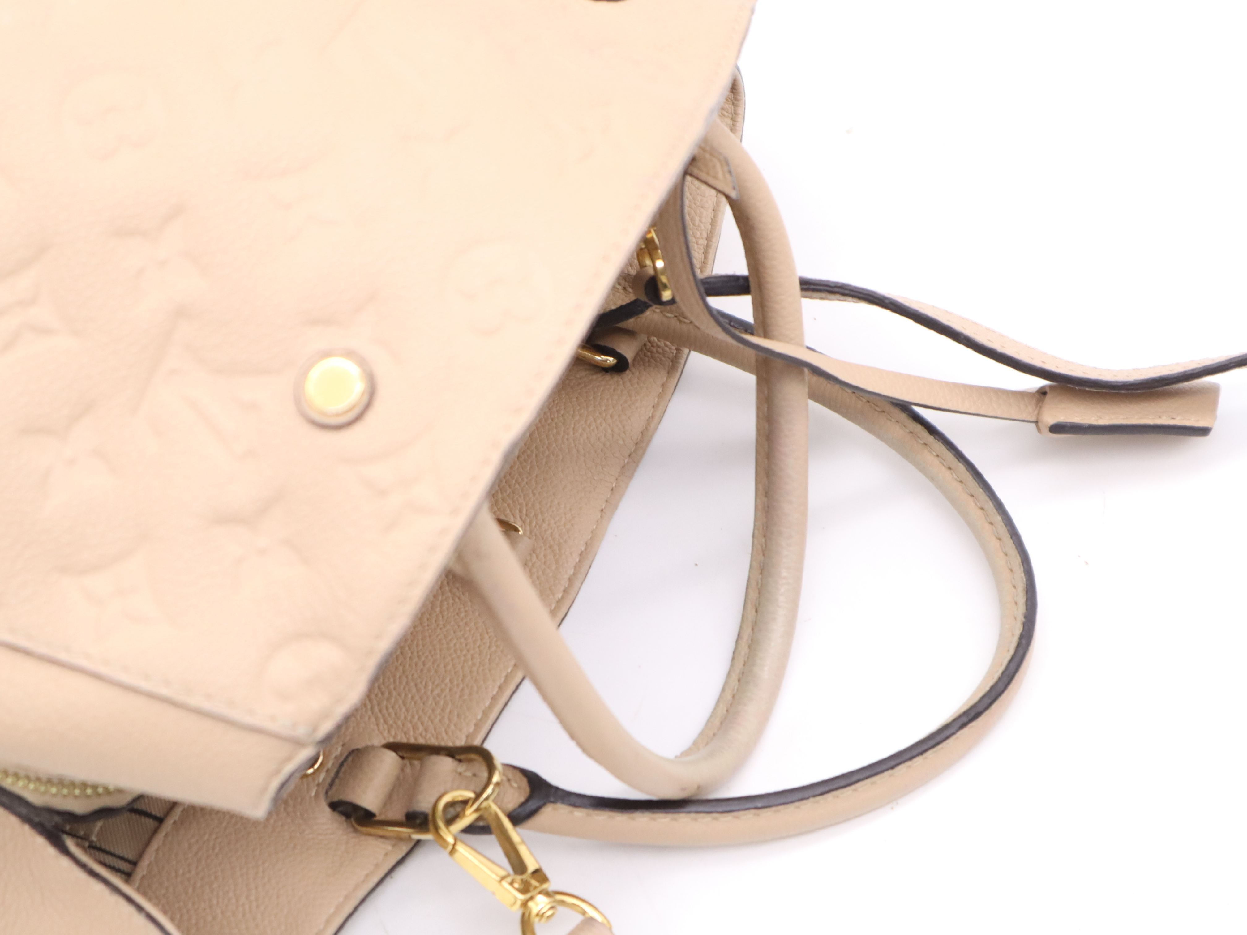 M41152 Empreinte Montaigne MM Dune Shoulder Bag with Shoulder Strap, Padlock, Key, and Clochette — view 6