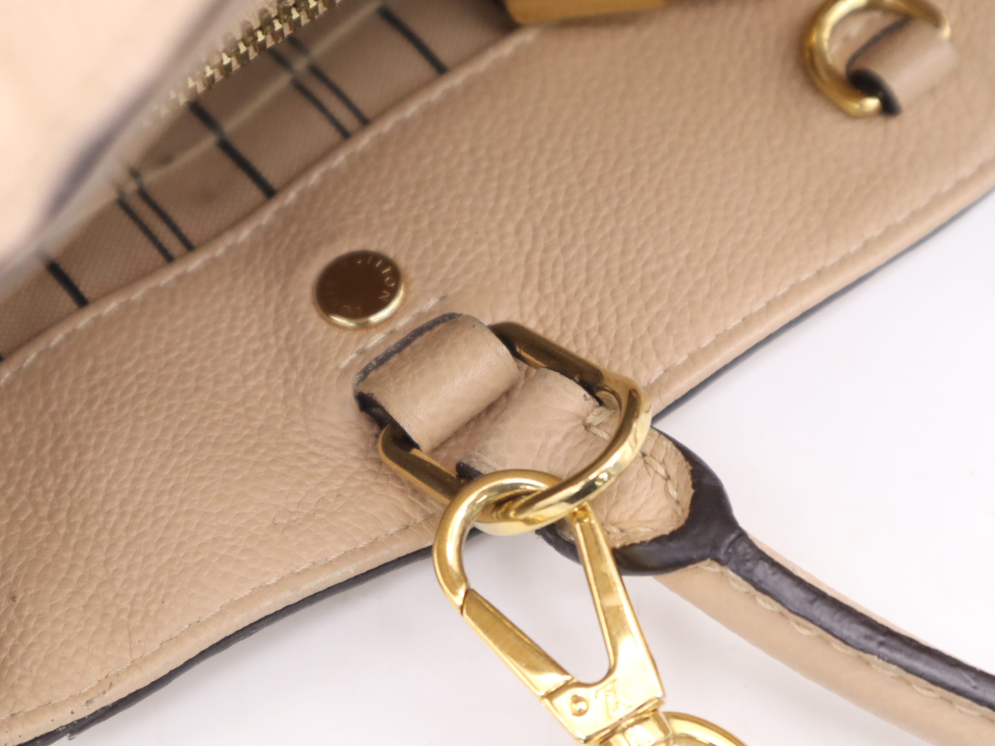 M41152 Empreinte Montaigne MM Dune Shoulder Bag with Shoulder Strap, Padlock, Key, and Clochette — view 7