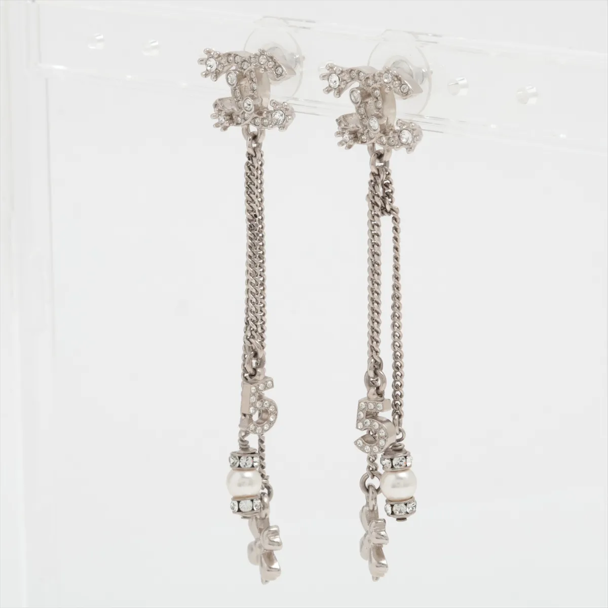 Cocomark F23P Earrings (for both ears) Metal x Rhinestone — view 3
