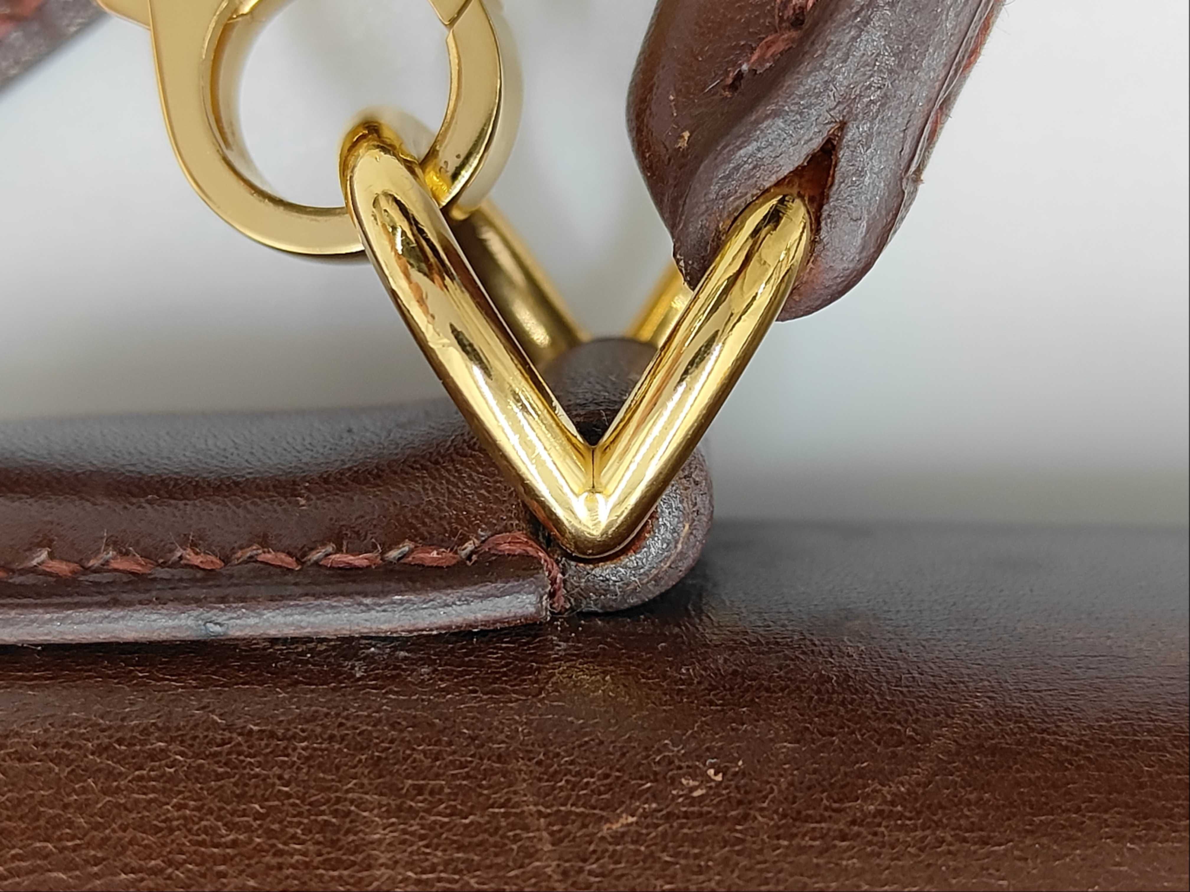Kelly 32 Box Calf Leather, Brown, Gold Hardware, E Handbag — view 9