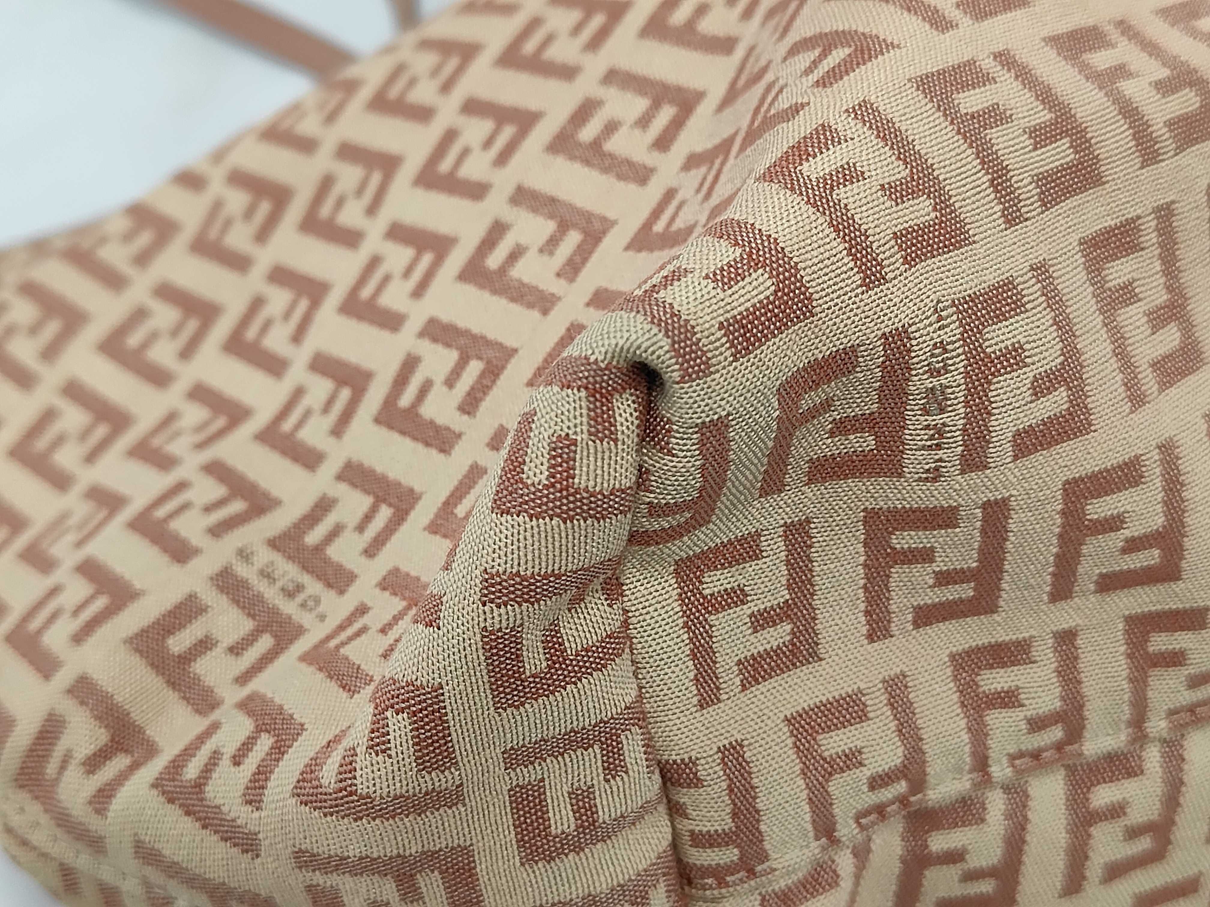 8BH075 Zucchino Tote Bag, Canvas and Leather, Pink/Beige, Business Bag — view 4
