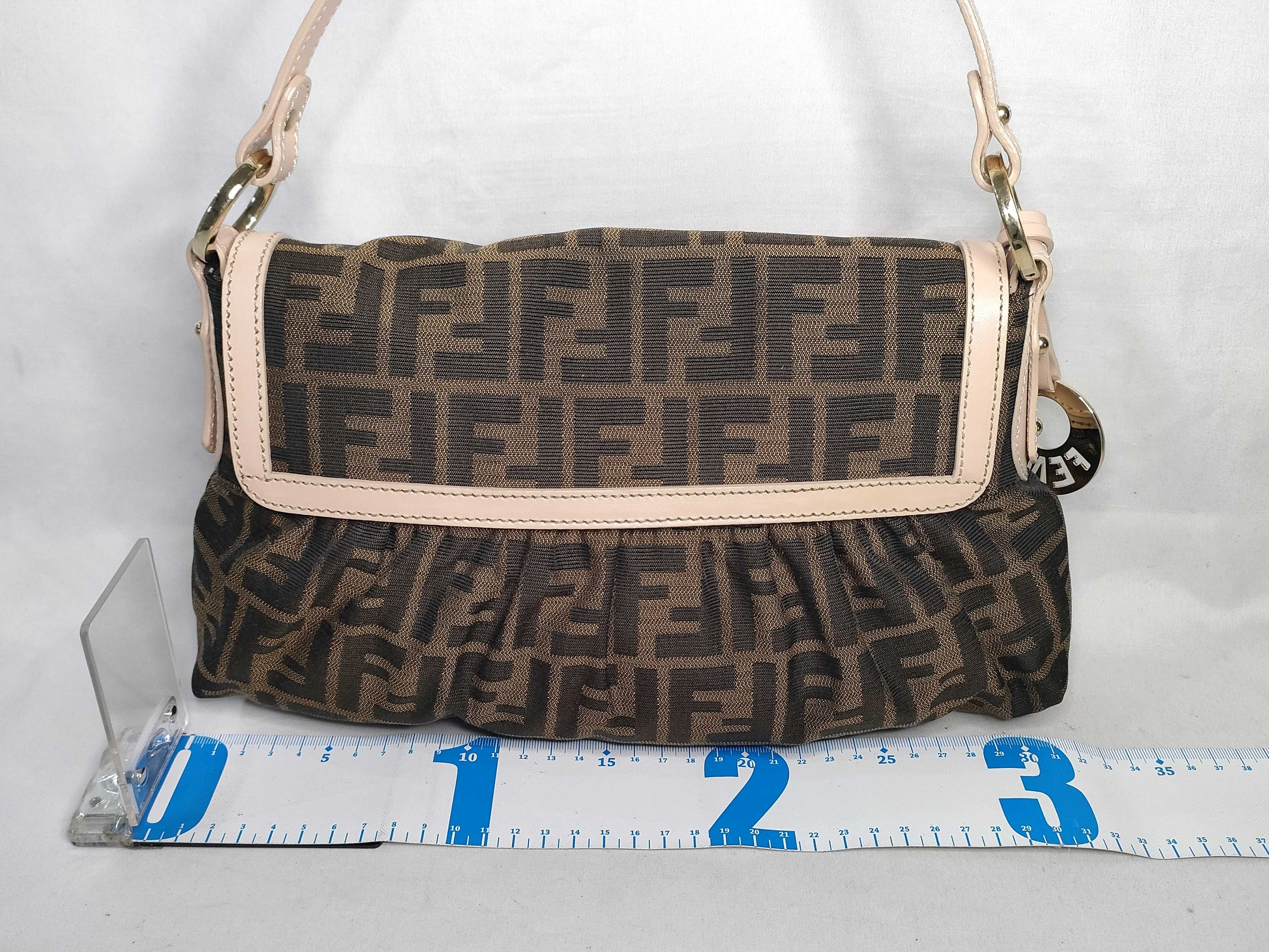 Zucca pattern Fendi Zucca canvas x leather shoulder bag Brown 8BR445 Shoulder bag — view 2
