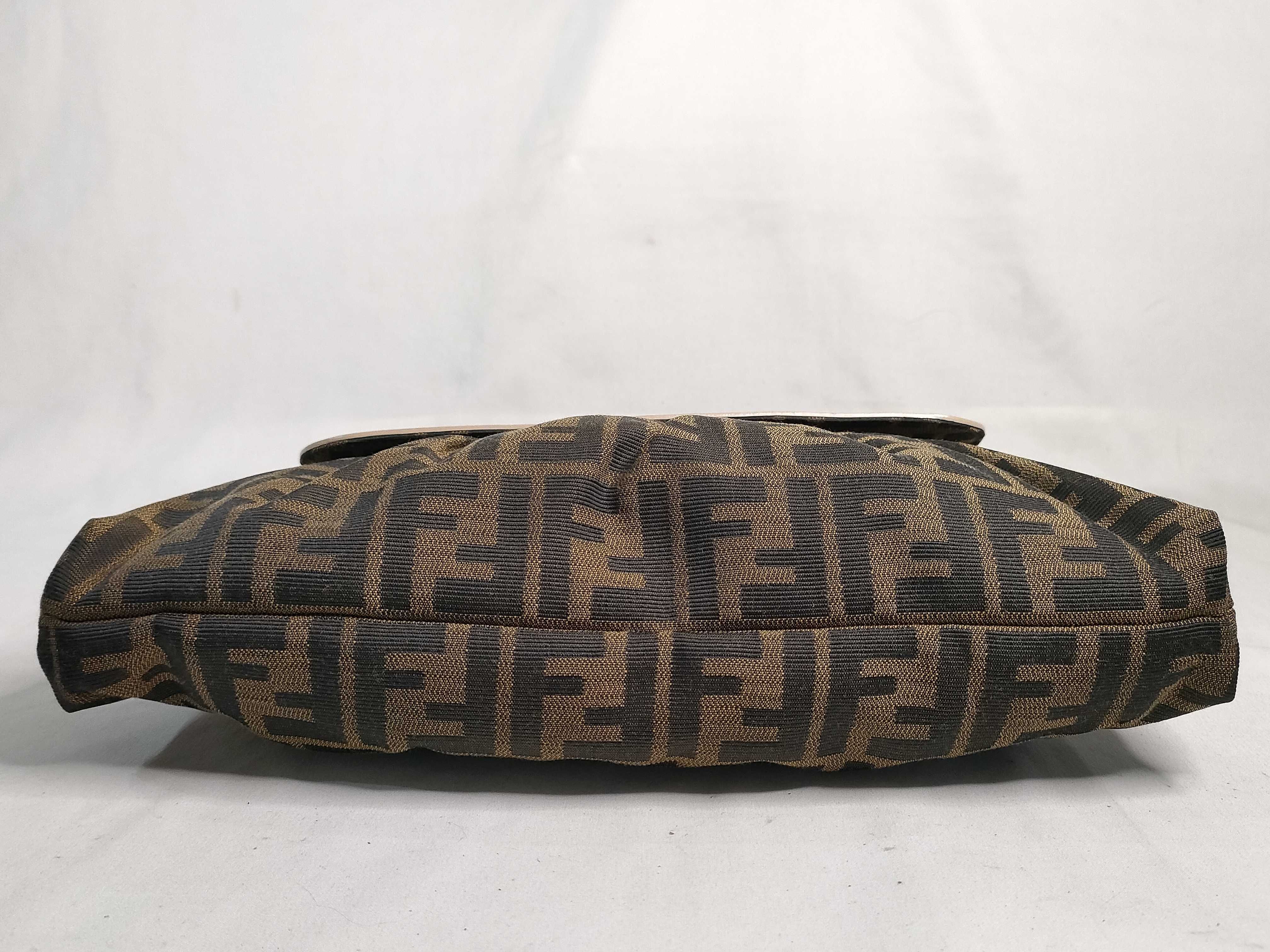 Zucca pattern Fendi Zucca canvas x leather shoulder bag Brown 8BR445 Shoulder bag — view 7
